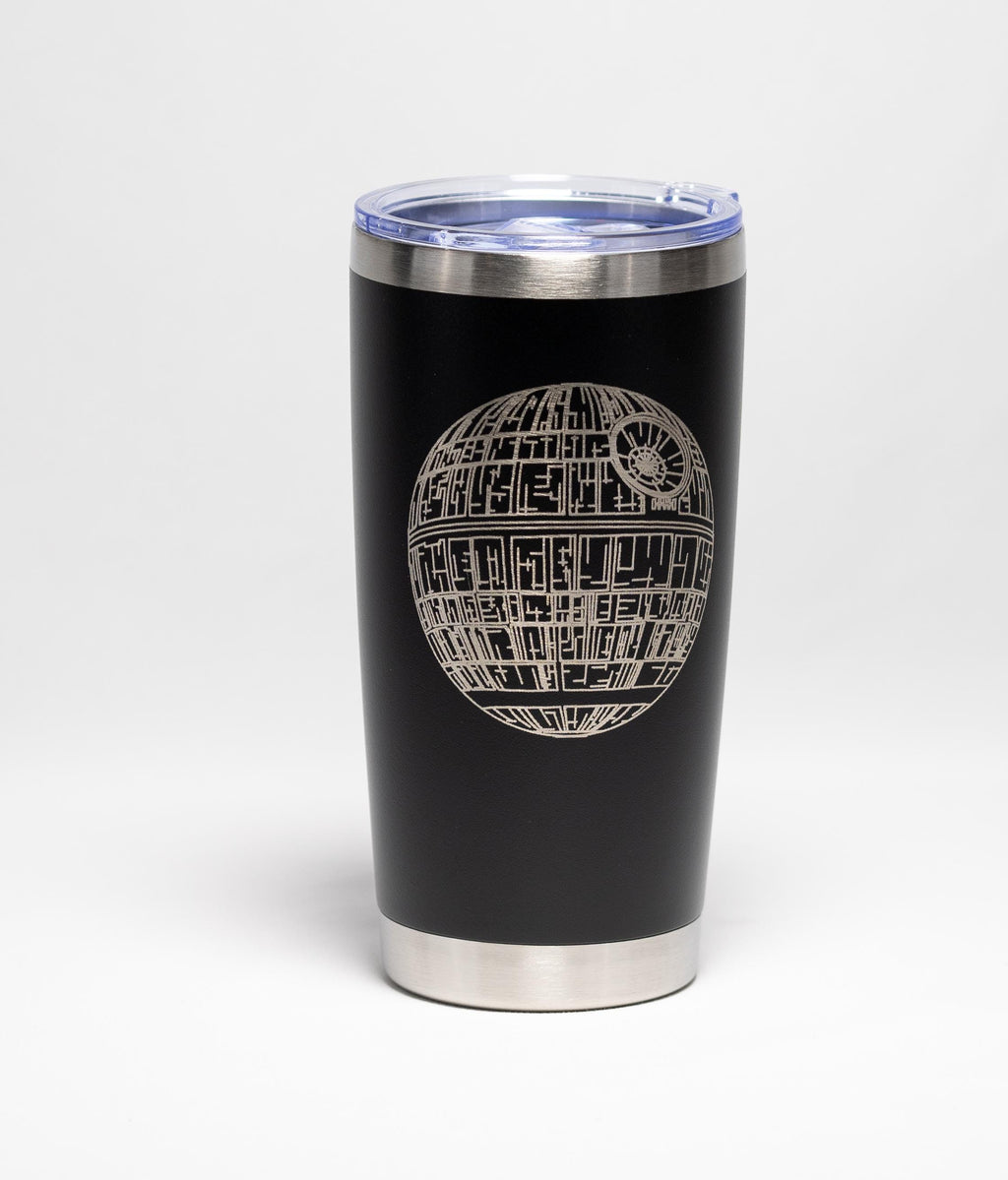 Space Battle Station Tumbler | Laser Engraved Stainless Steel Cup - Double Wall Vacuum