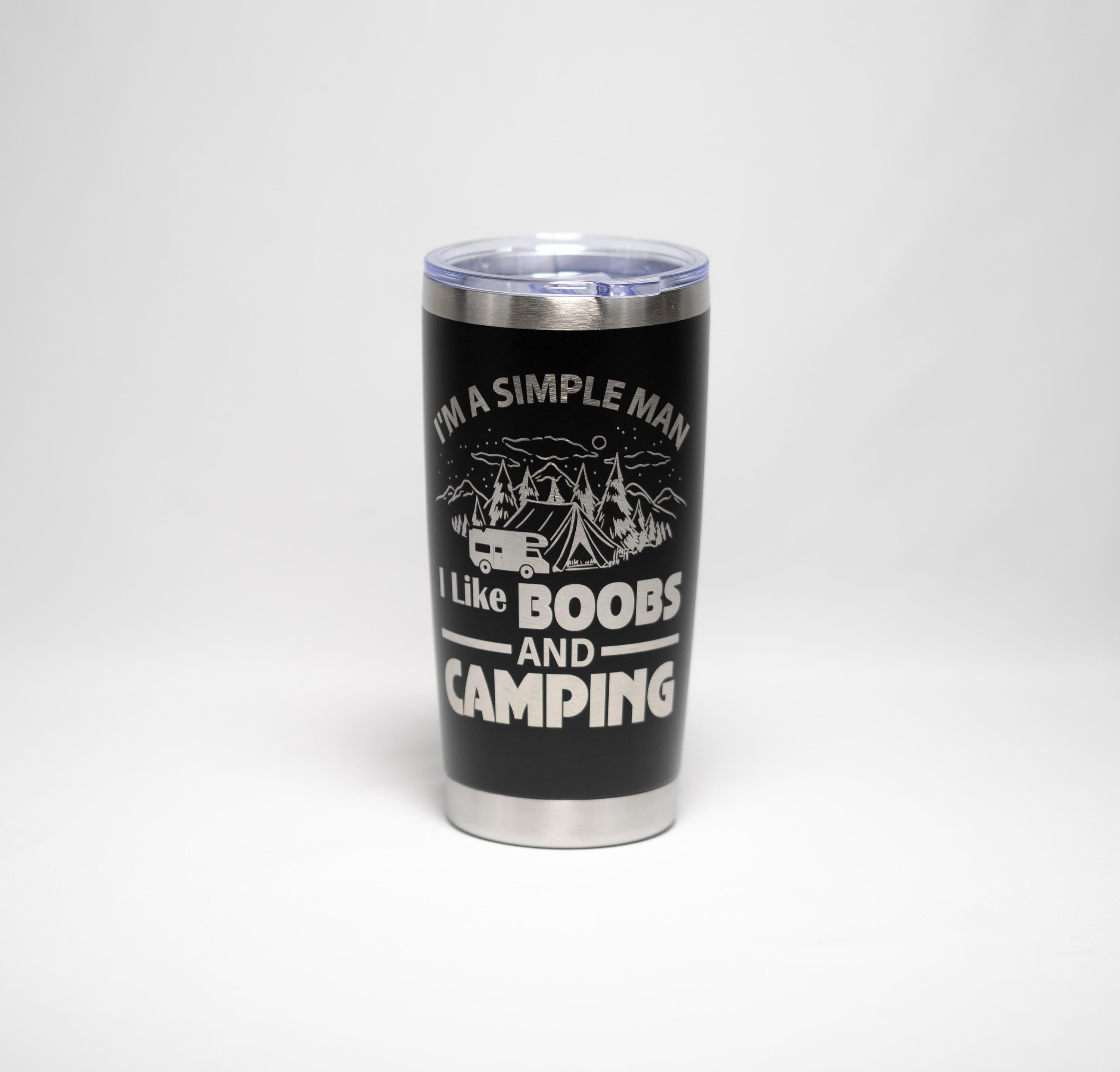 Stainless Steel Tumbler – Funny Camping Drinkware | 20 oz Double Wall Cup