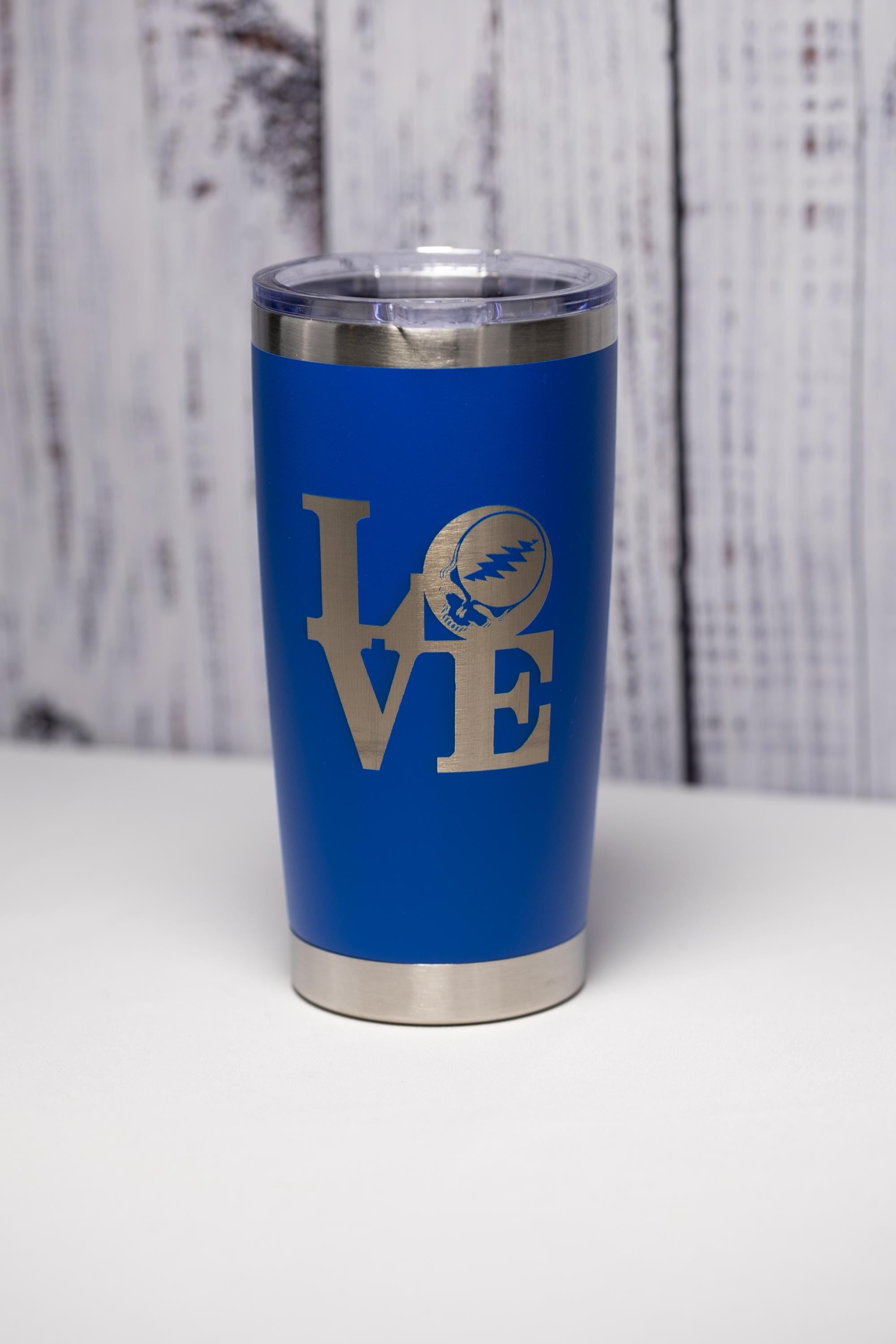 Grateful Dead Tumbler – Stainless Steel Cup With Lightning Skull Design, 20oz