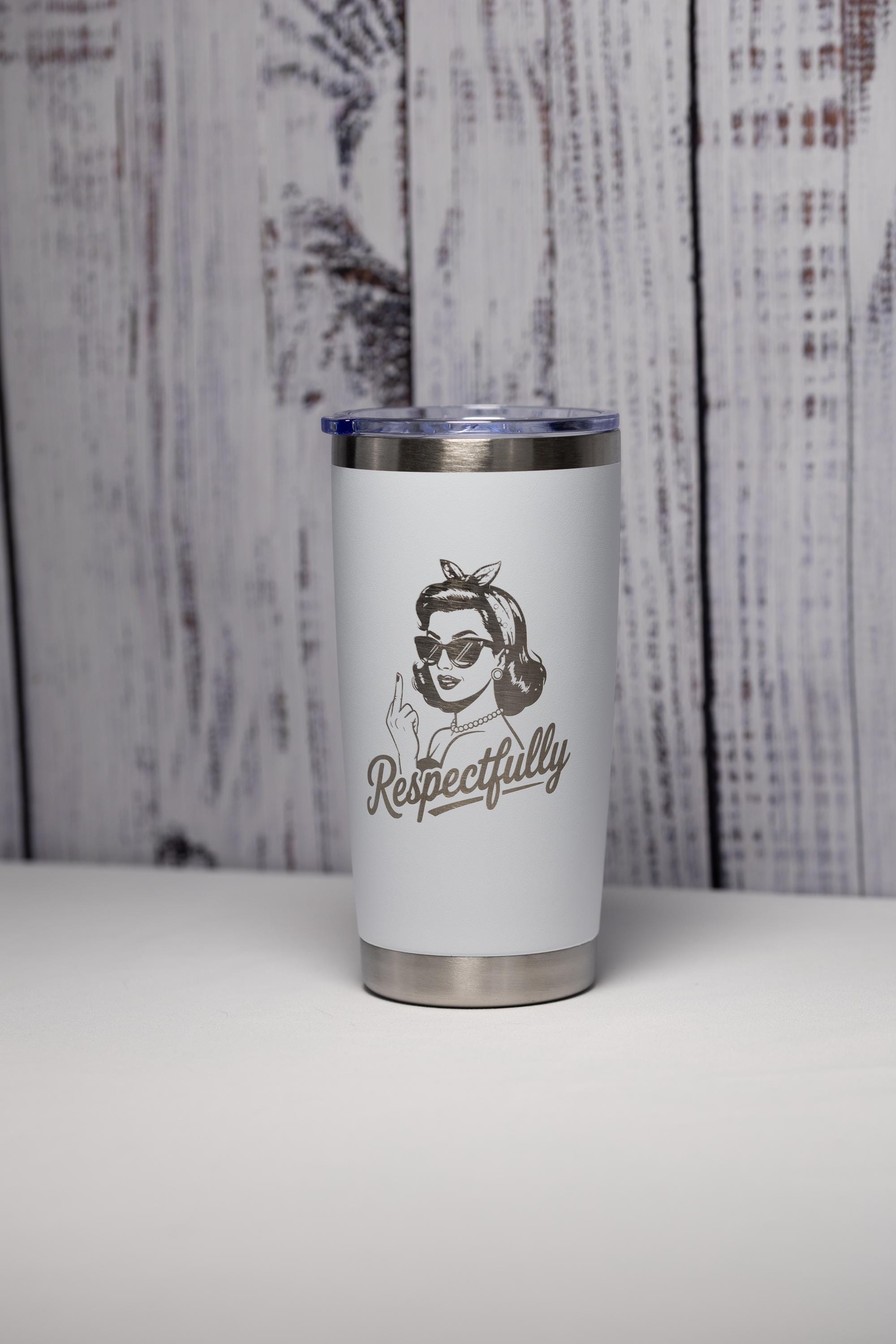 Retro Stainless Steel Tumbler – Dishwasher Safe Double Wall Cup | 20oz Hot Cold Drink Container