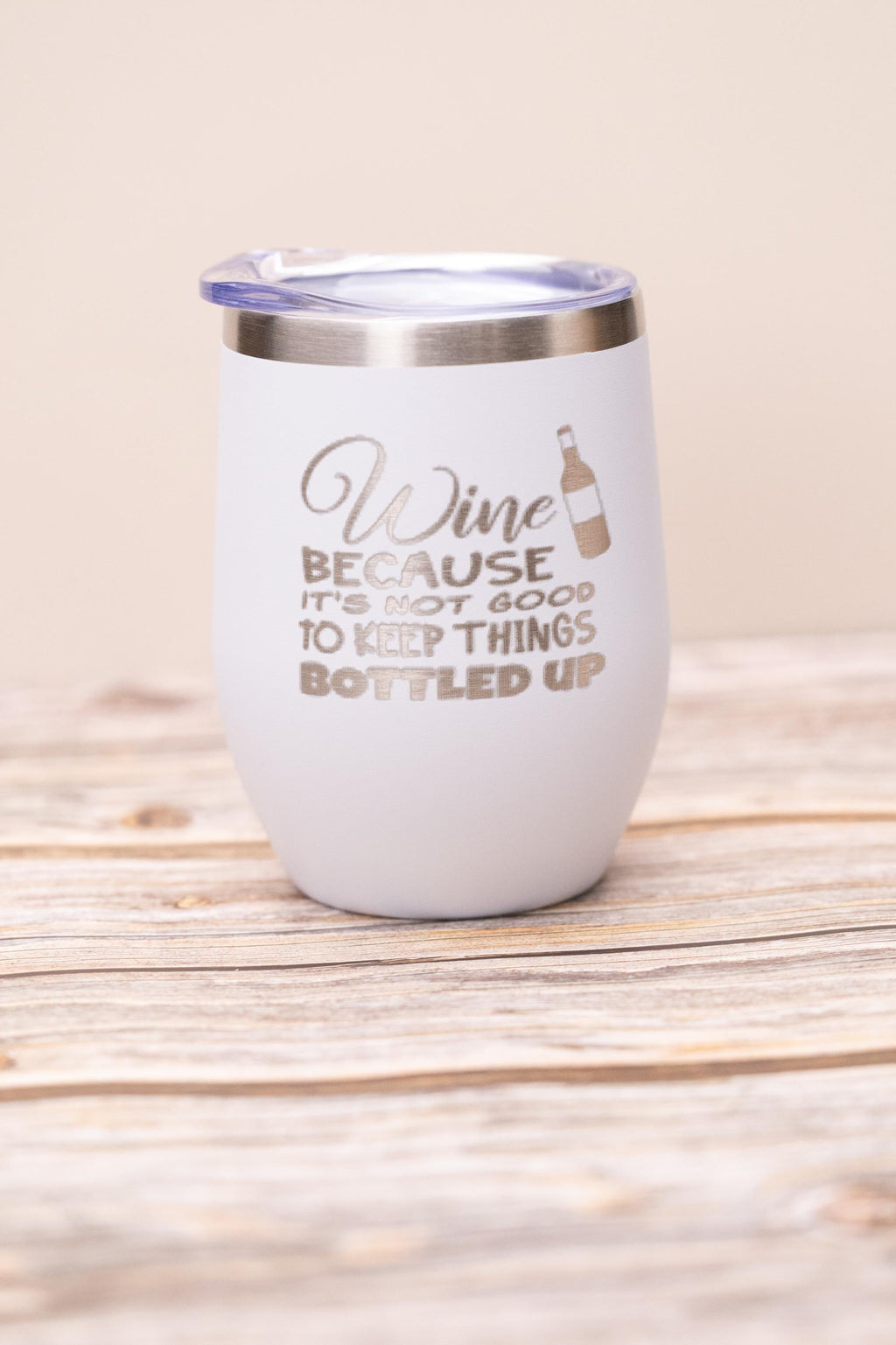 Stainless Steel Wine Tumbler – Vacuum Insulated Cup With Spill Resistant Lid