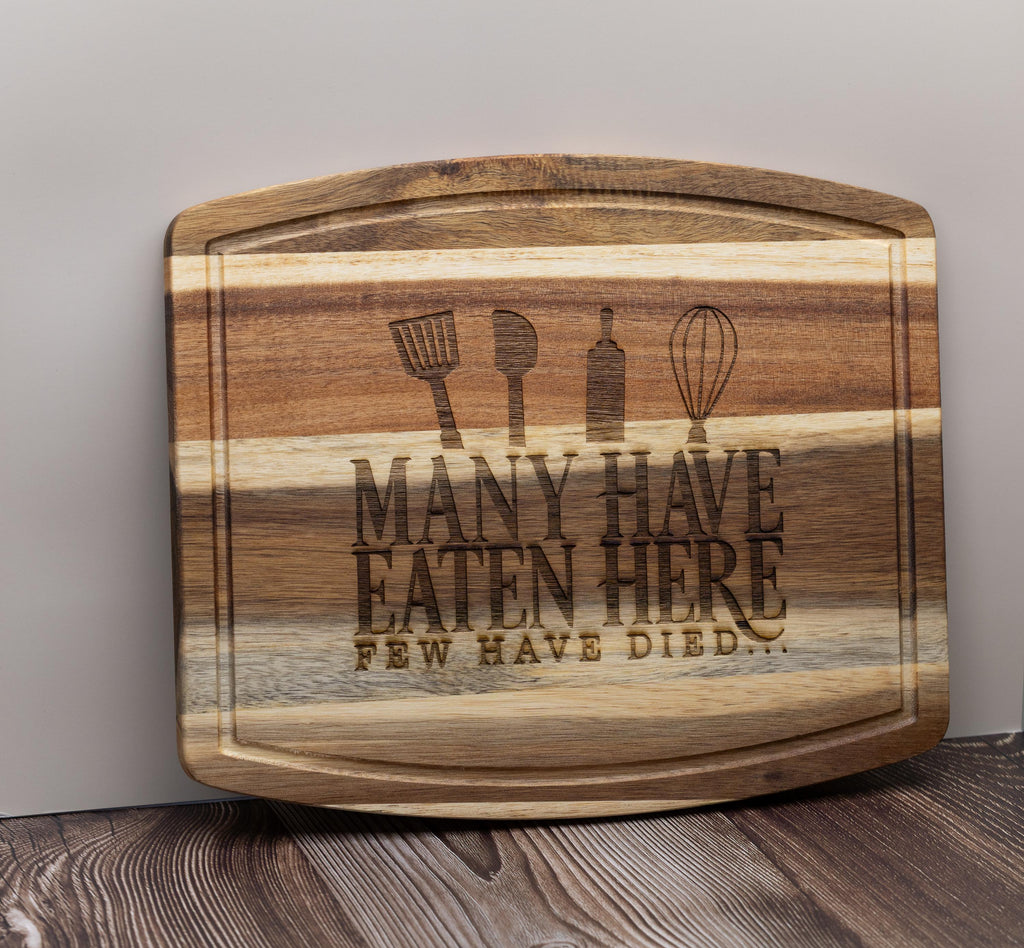 Wood Cutting Board – Durable Acacia Wood, Laser Engraved, Funny Kitchen Decor 10x12