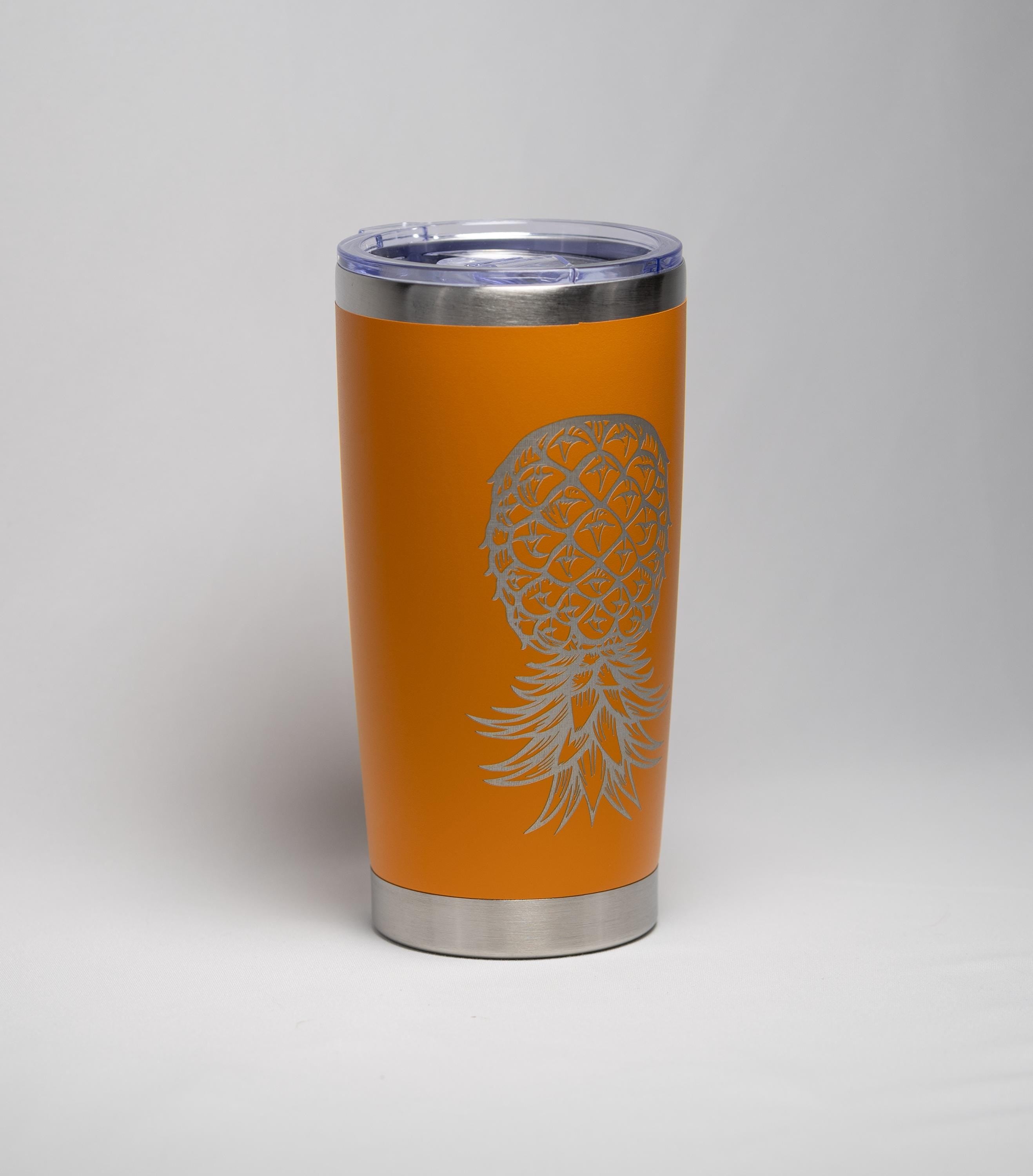Laser Engraved Tumbler - Stainless Steel Cup With Vacuum Insulation & Tropical Design
