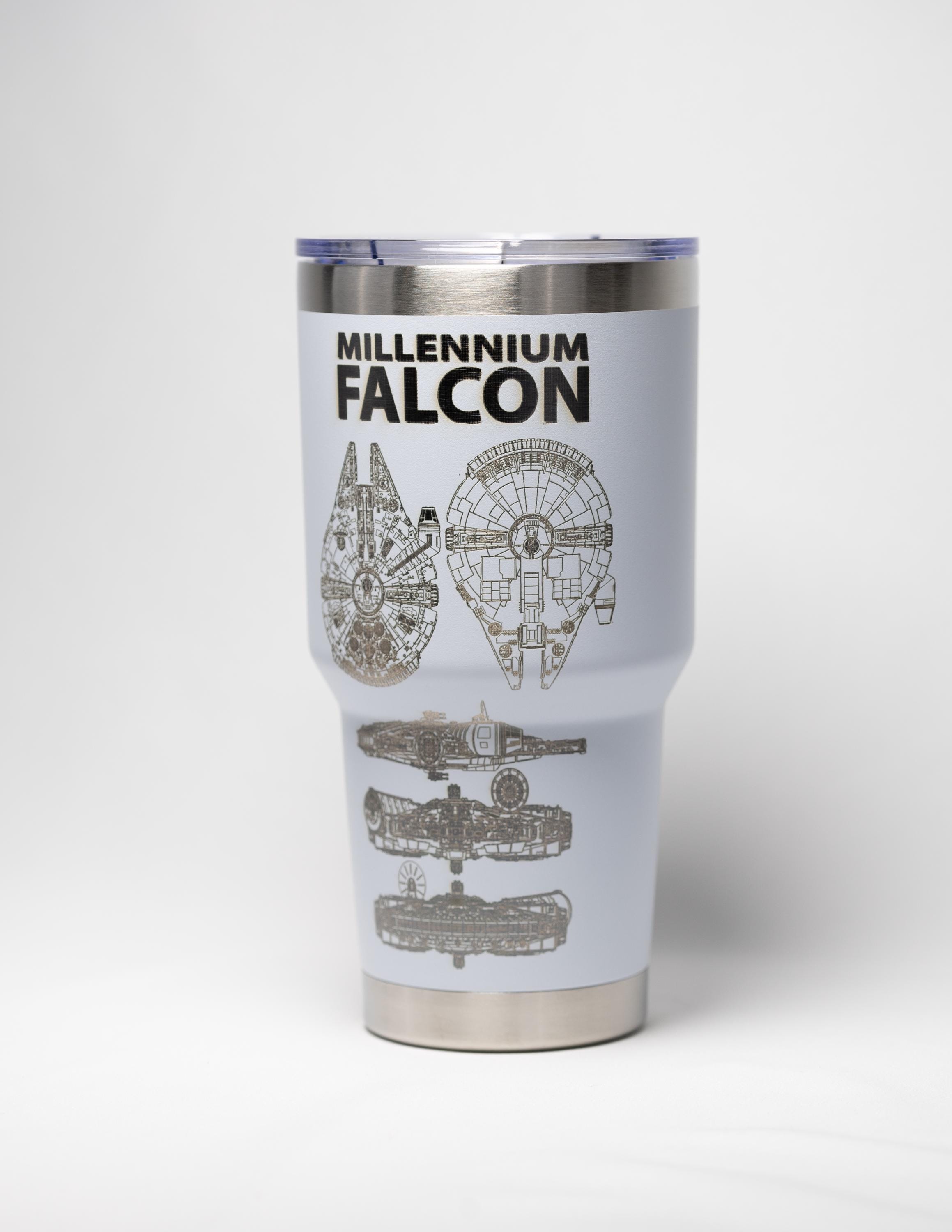 Millennium Falcon Tumbler - Star Wars Drinkware | Custom Color 30 oz Travel Cup