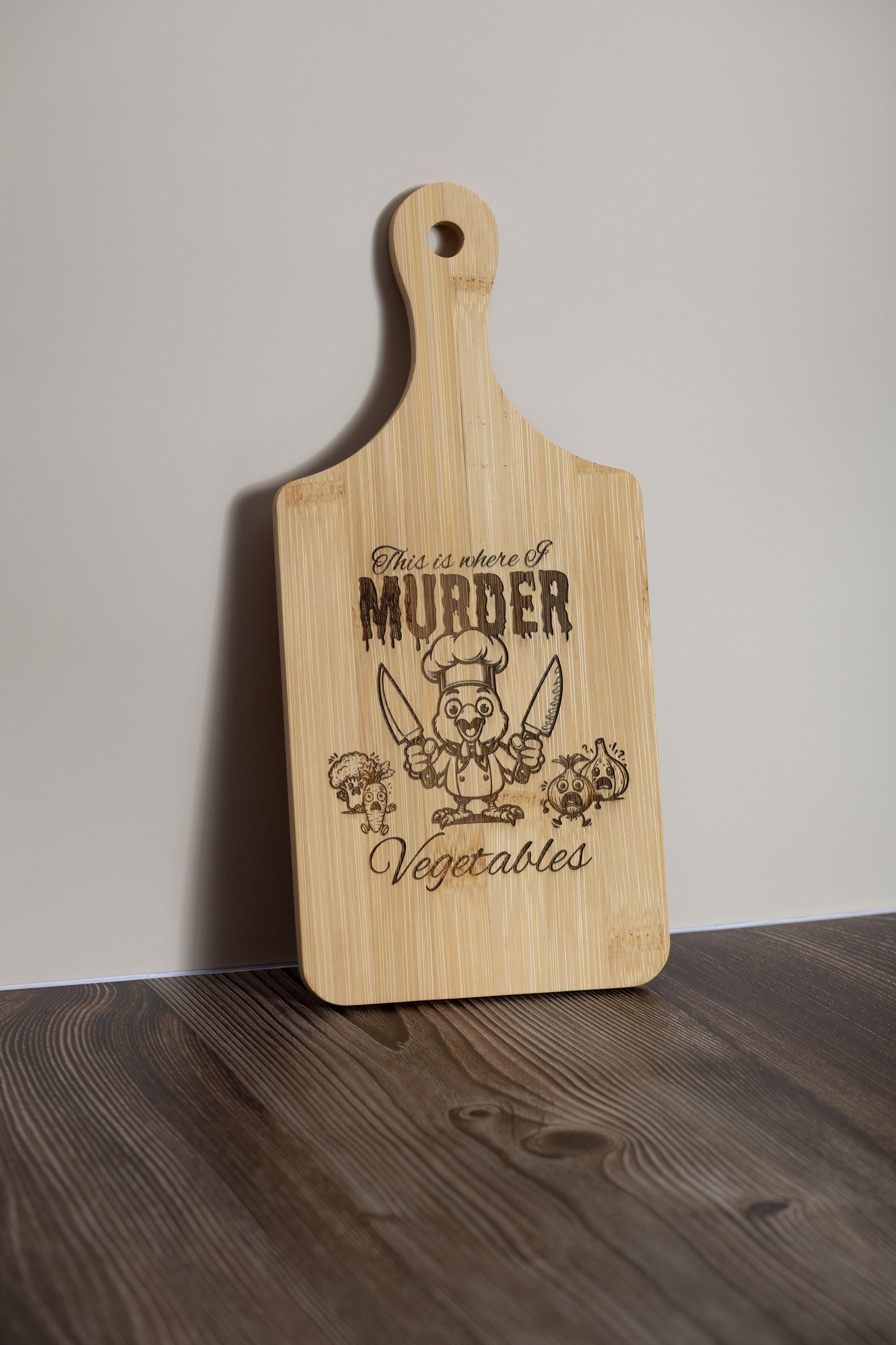 Engraved Bamboo Cutting Board - Compact 5x11 Eco Friendly Kitchen Decor