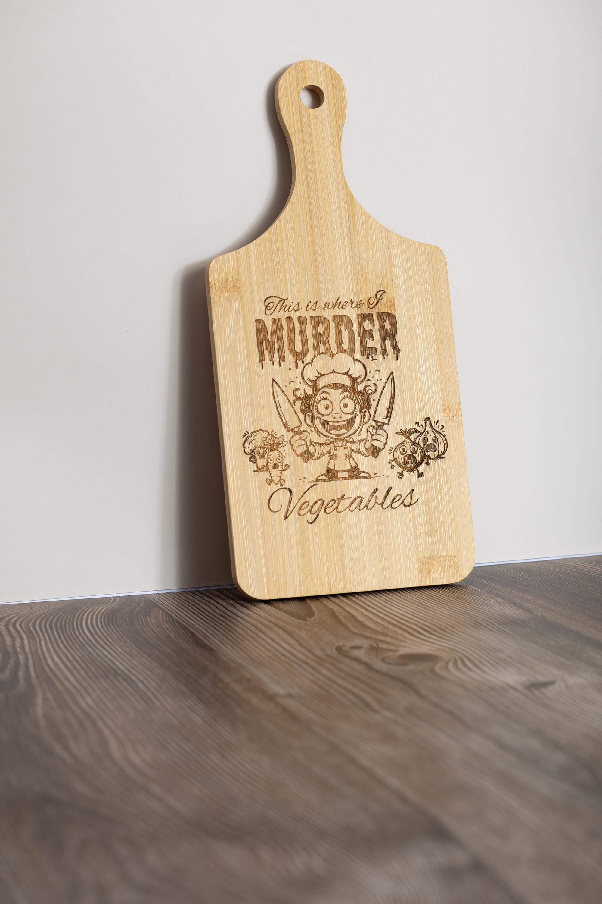 Bamboo Cutting Board – Eco Friendly Compact Prep Board with Laser Engraved Quote