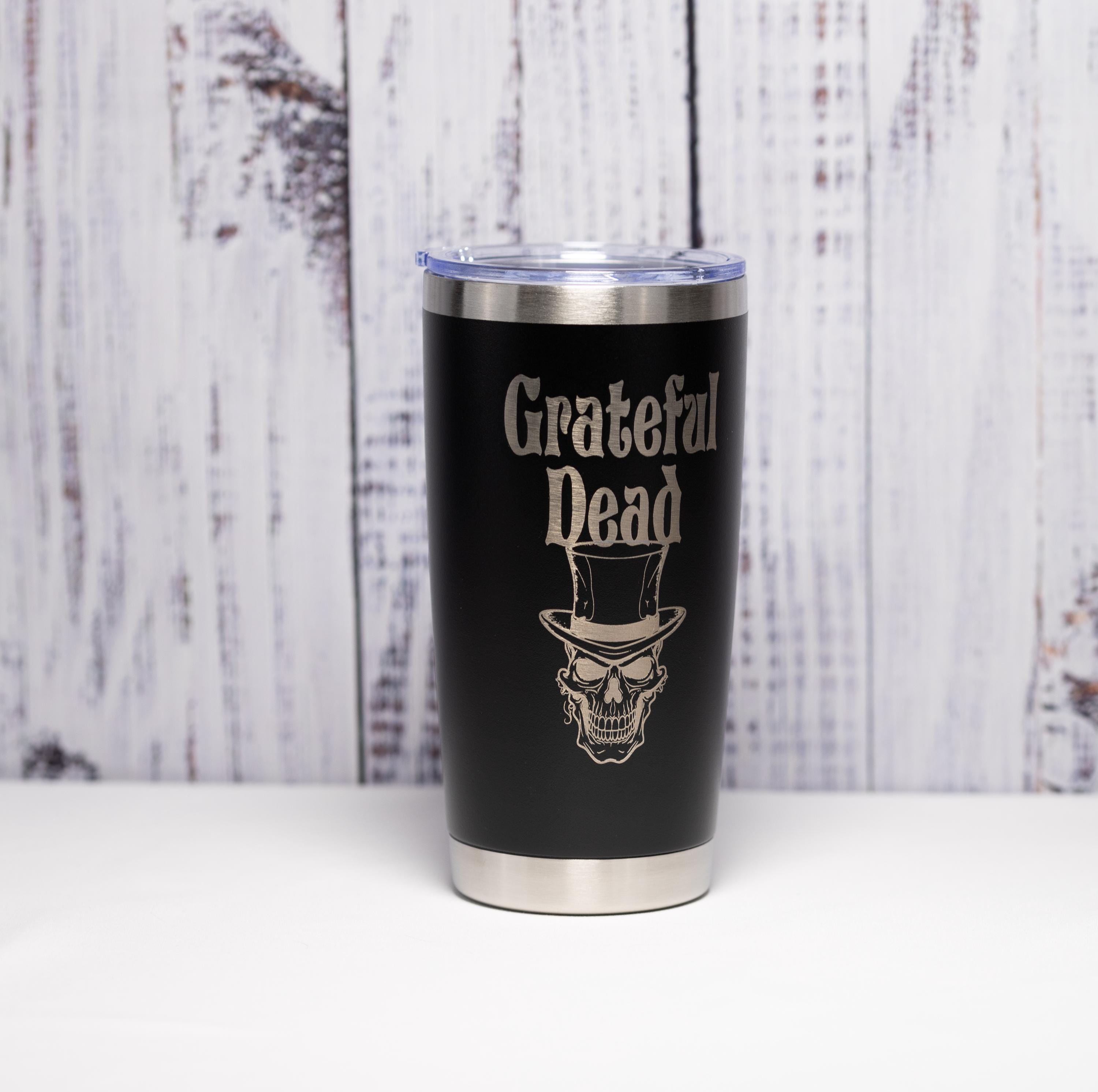 Grateful Dead Tumbler – 20oz Stainless Steel Insulated Cup With Laser Engraved Design