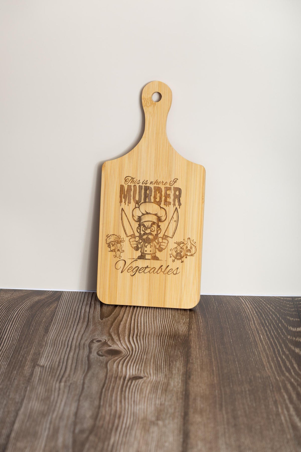 Bamboo Cutting Board – Funny Kitchen Gift | Dark Humor Kitchen Decor, Compact 5x11