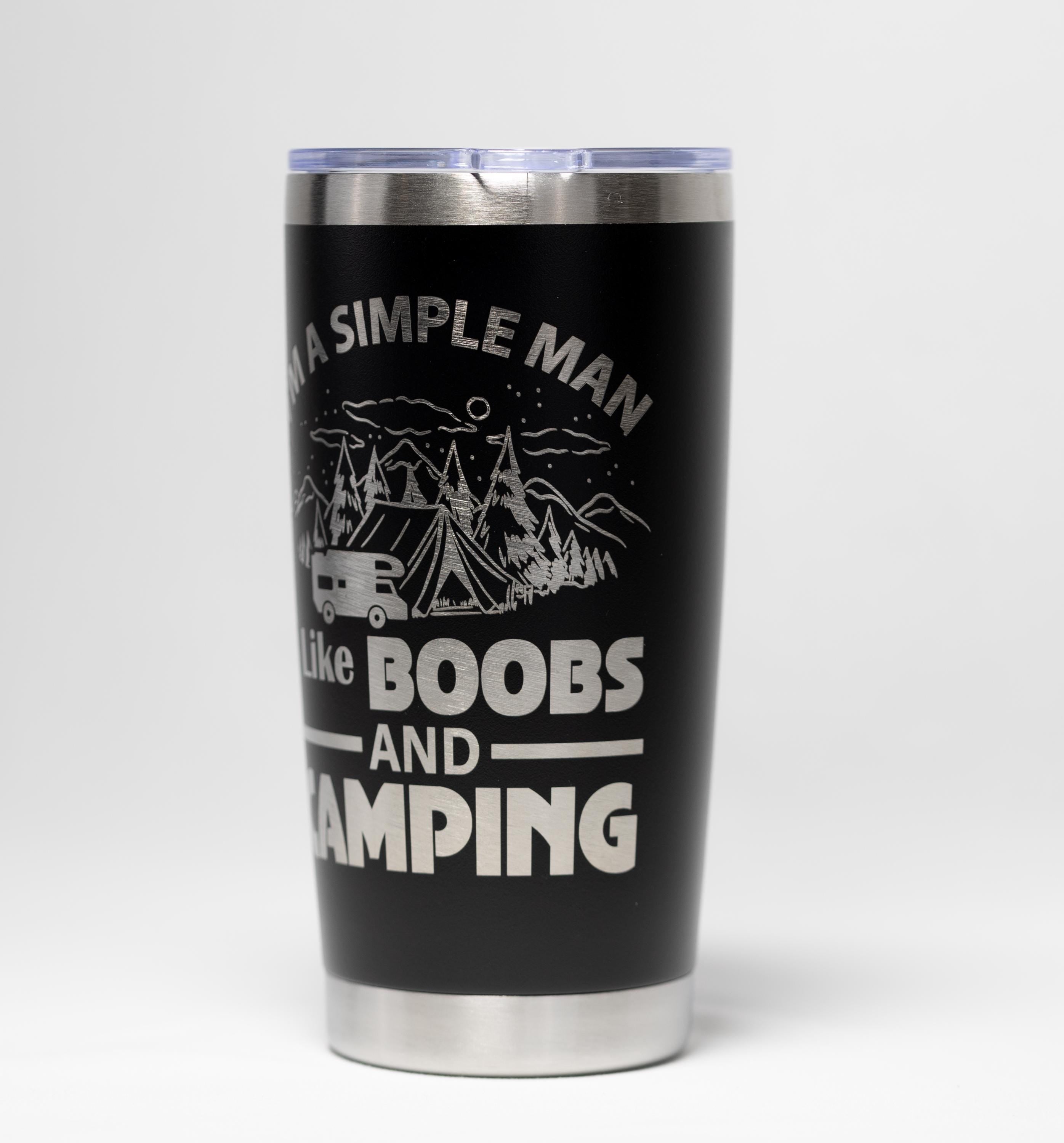 Stainless Steel Tumbler – Funny Camping Drinkware | 20 oz Double Wall Cup