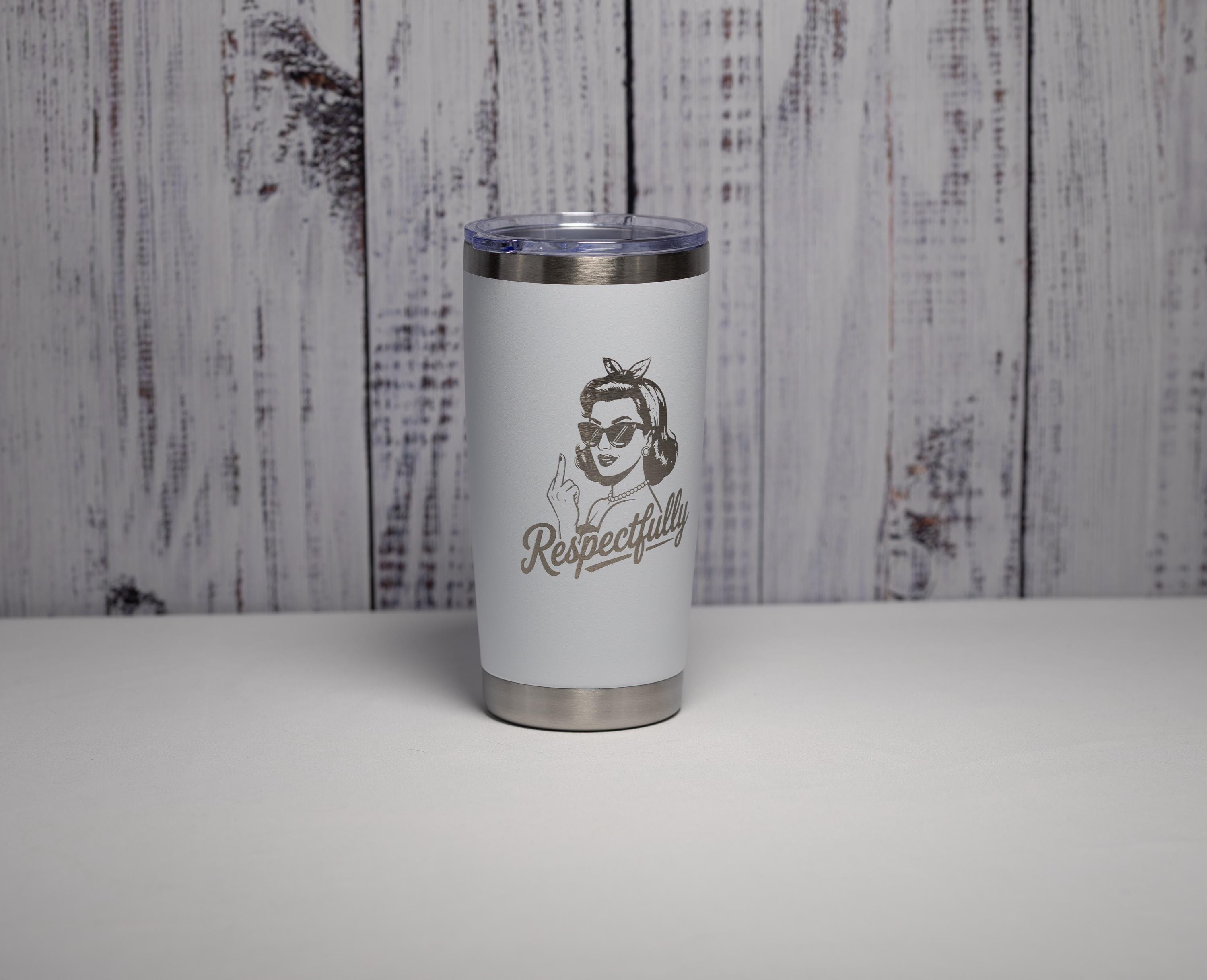 Retro Stainless Steel Tumbler – Dishwasher Safe Double Wall Cup | 20oz Hot Cold Drink Container