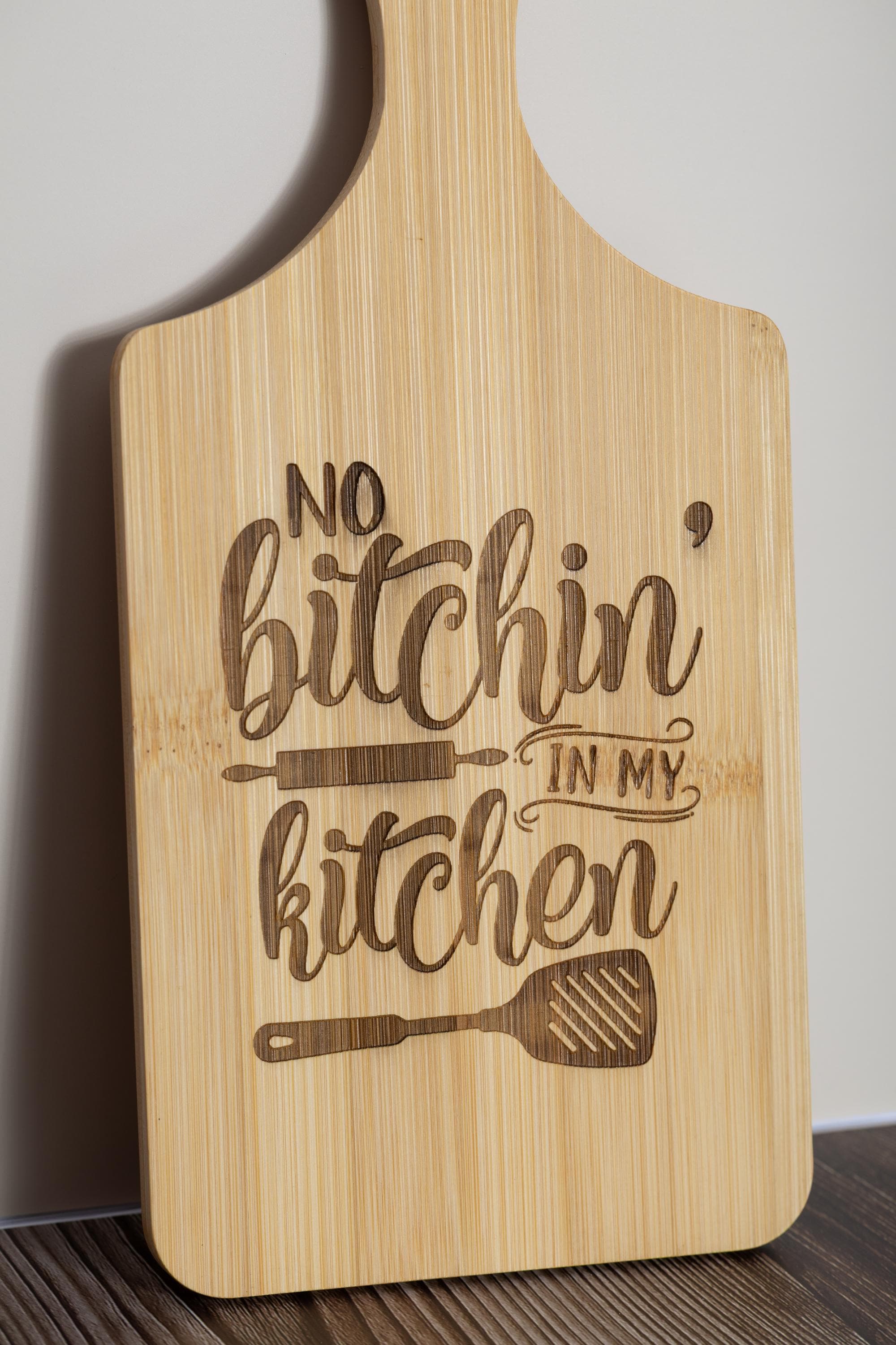 Bamboo Cutting Board – Eco Friendly Small Prep Board with Laser Engraving