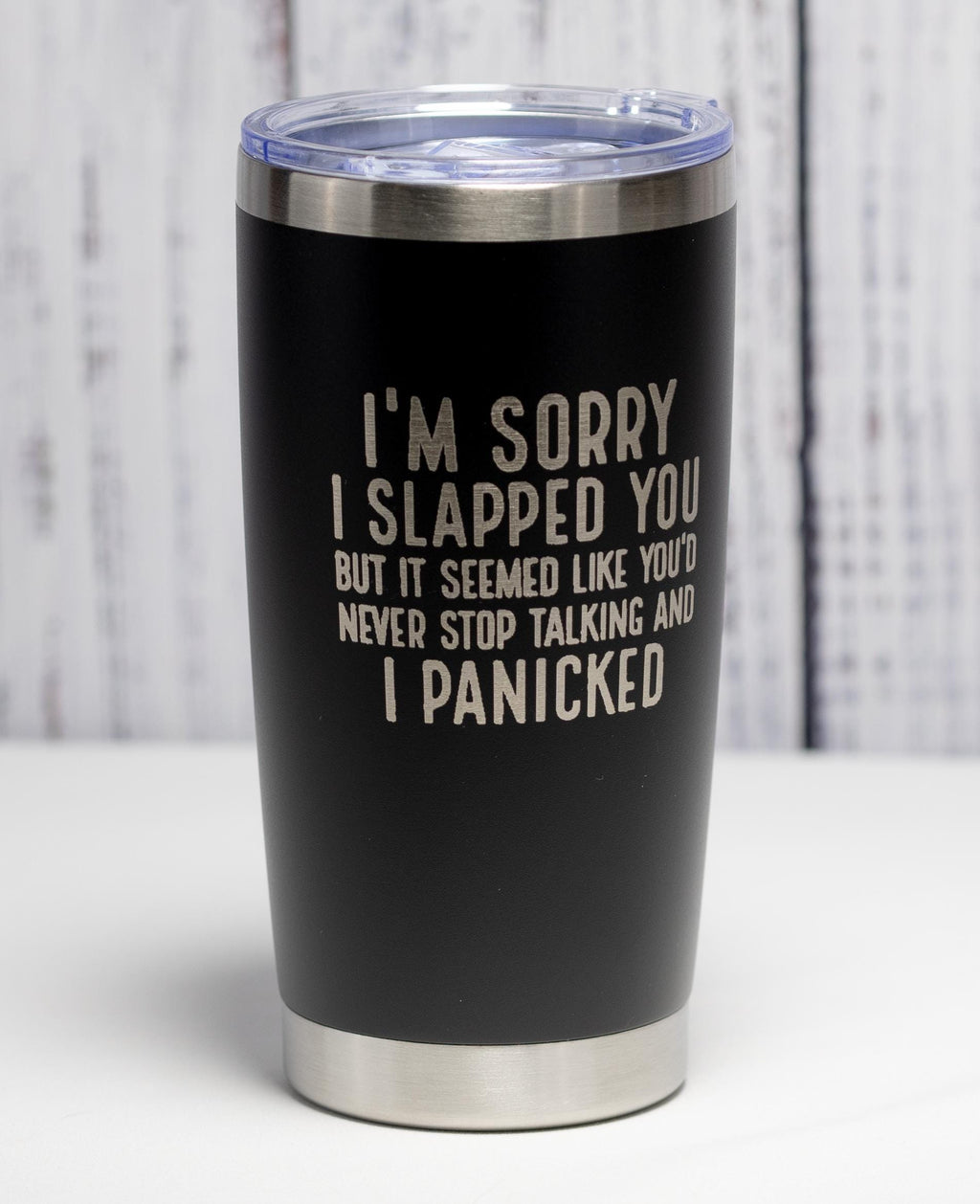 Sarcastic Stainless Steel Tumbler – Custom Color, Laser Engraved Cup, 20 oz
