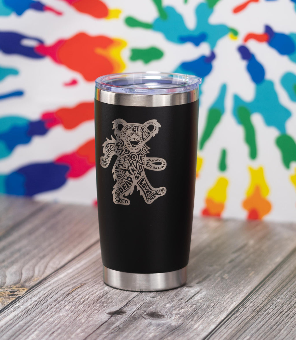 Grateful Dead Tumbler - 20oz Insulated Stainless Steel Travel Cup With Spill Resistant Lid