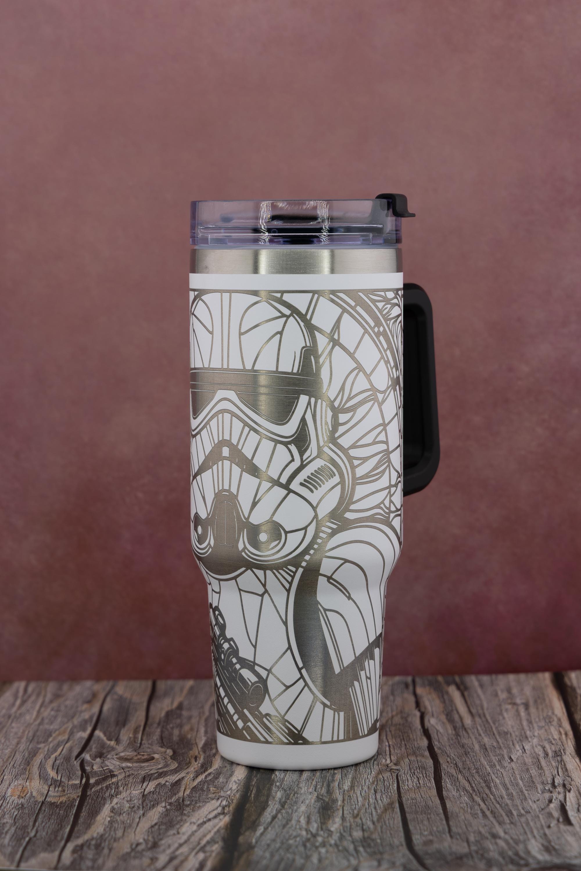 Stormtrooper Mosaic Tumbler – 40oz Insulated Travel Mug | Stainless Steel Cup