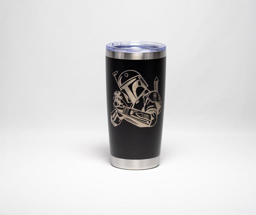 Boba Fett Tumbler | Stainless Steel 20 oz Drinkware - Laser Engraved Cup