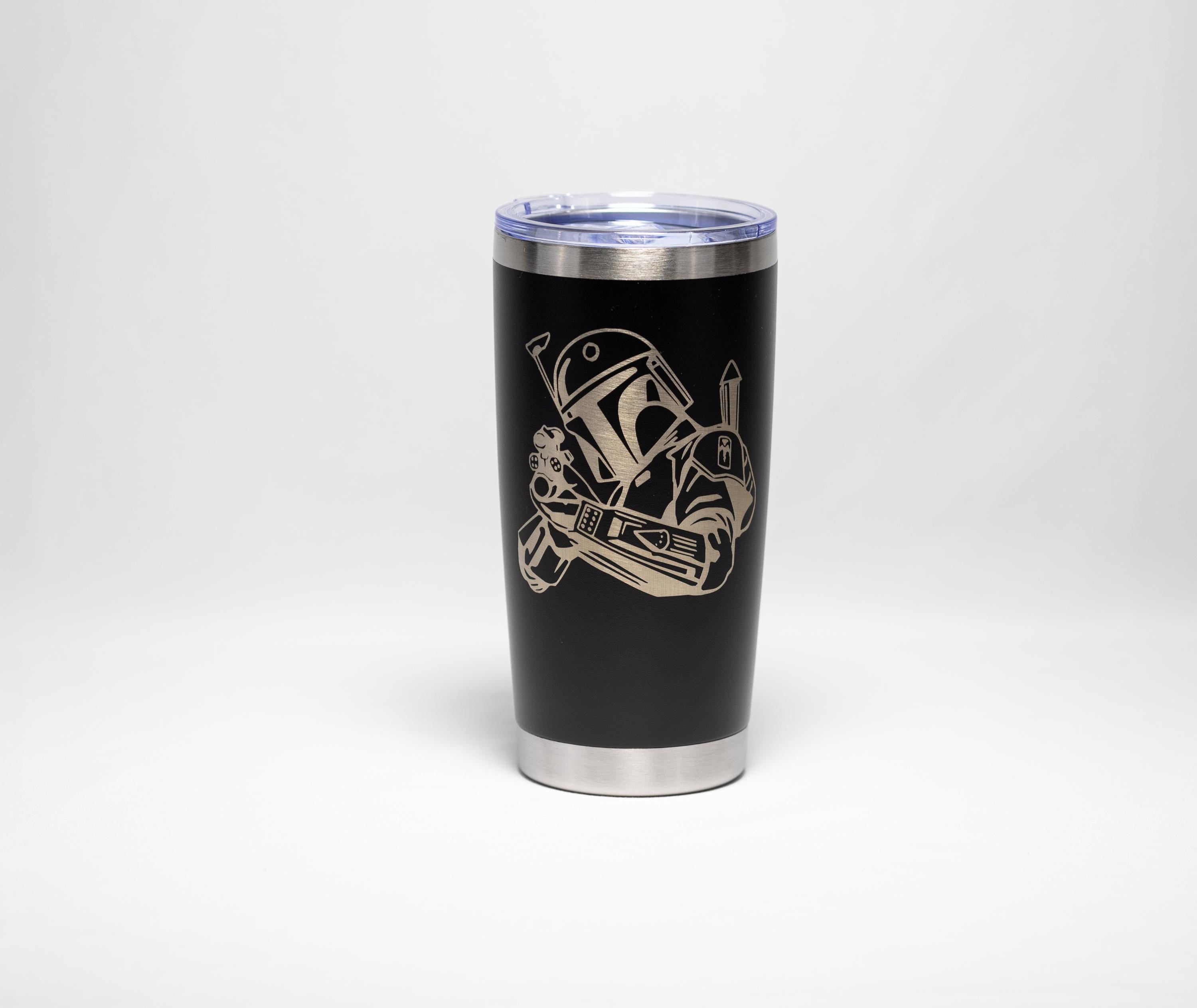Boba Fett Tumbler | Stainless Steel 20 oz Drinkware - Laser Engraved Cup