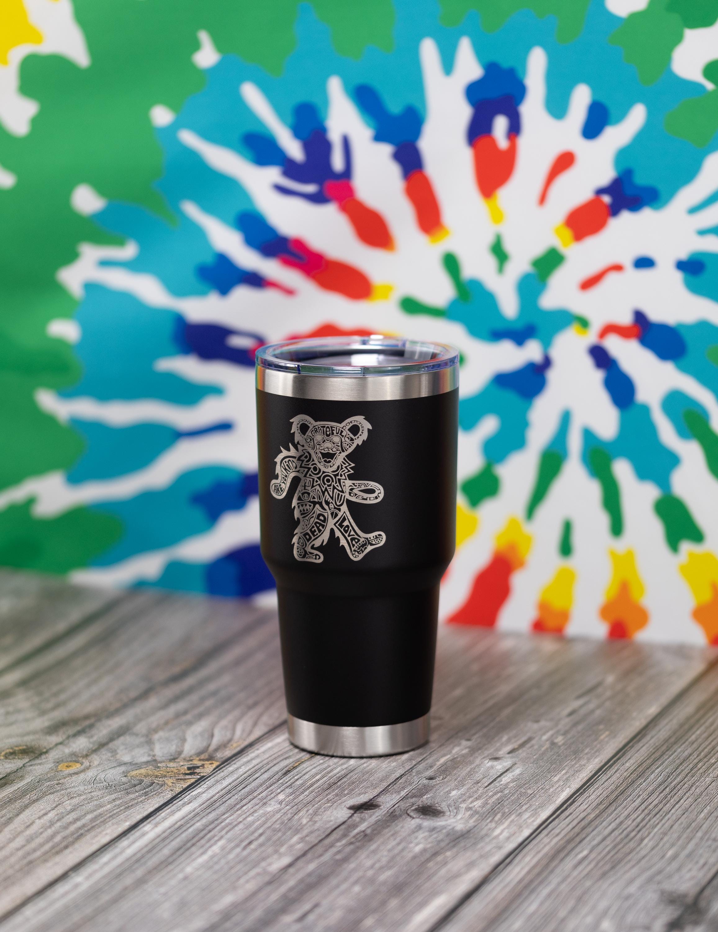 Stainless Steel Tumbler – Grateful Dead Kind Bear 30oz Vacuum Insulated Cup