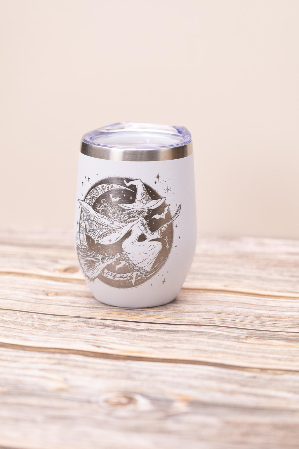 Witch Wine Tumbler - Insulated Stainless Steel Double Wall Tumbler with Spill Resistant Lid