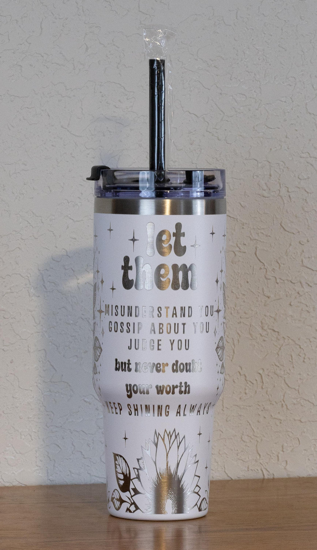 40oz Stainless Steel Tumbler | Insulated Travel Cup With Spill Resistant Lid