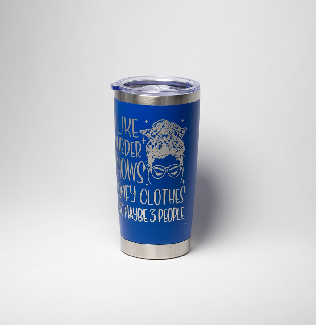 True Crime Tumbler – Stainless Steel Cup With Sarcastic Quote, Laser Engraved Travel Mug