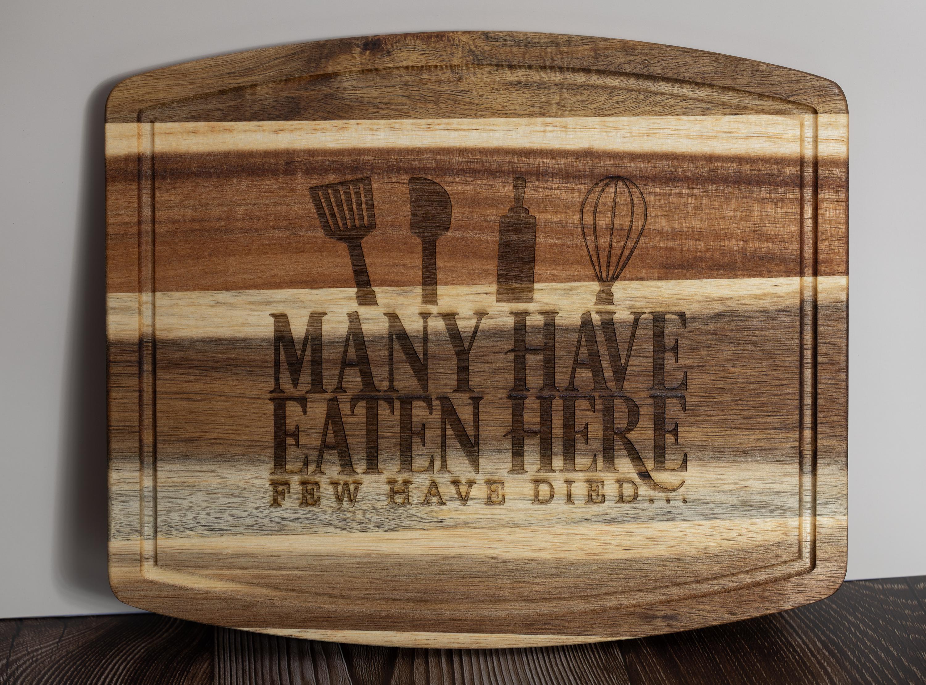 Wood Cutting Board – Durable Acacia Wood, Laser Engraved, Funny Kitchen Decor 10x12