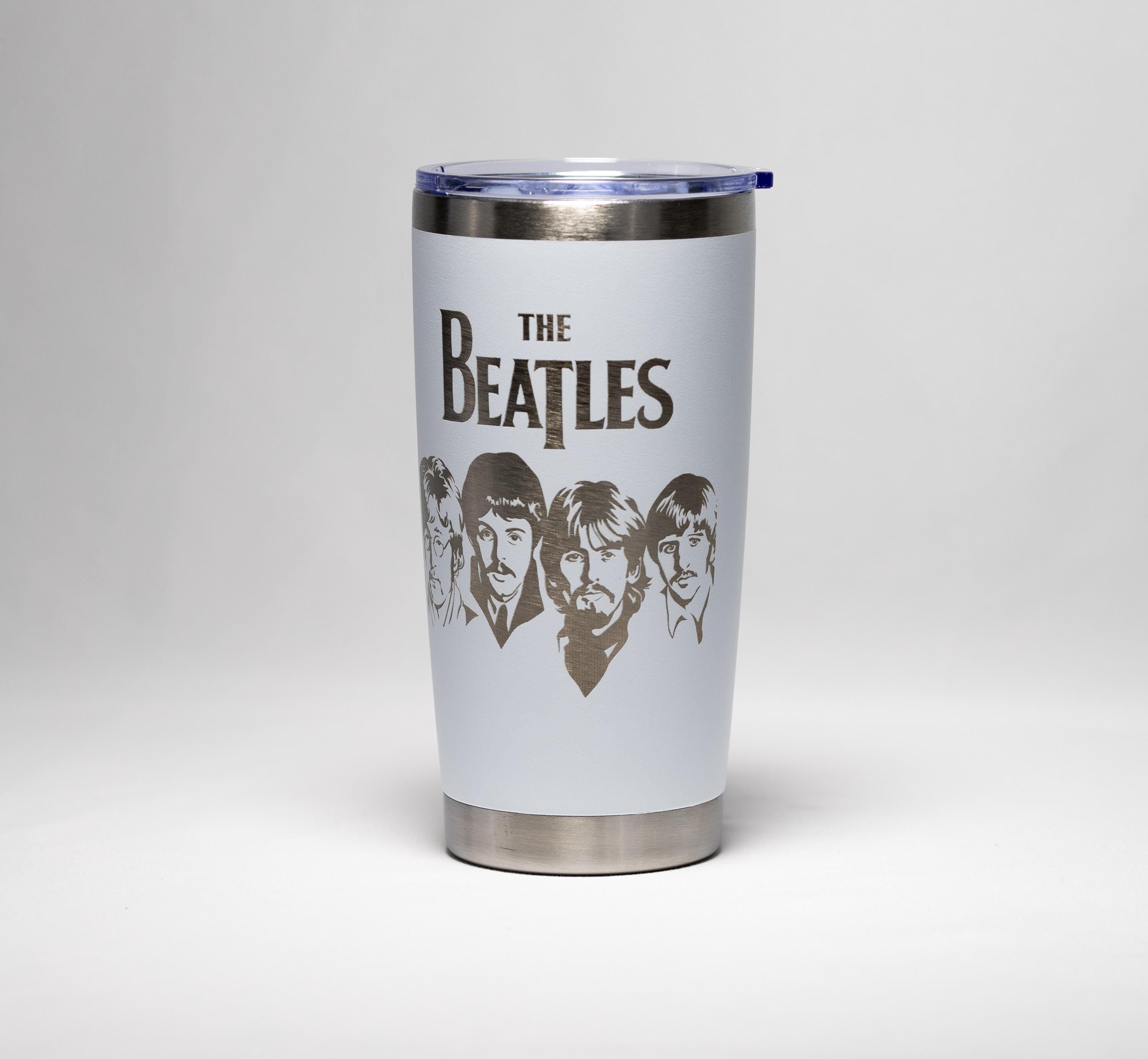 Beatles Insulated Tumbler - Stainless Steel 20oz Engraved Coffee Cup