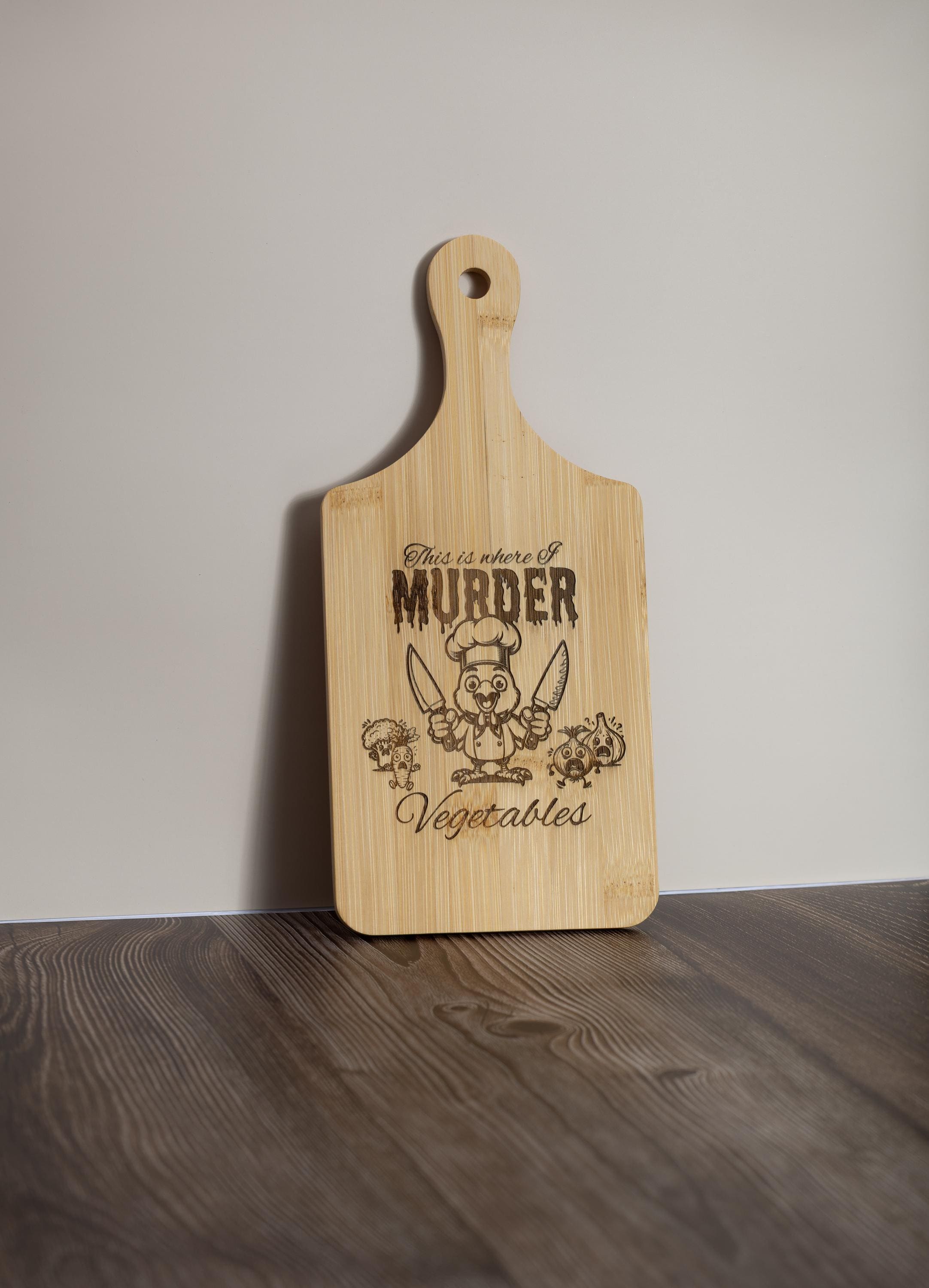 Engraved Bamboo Cutting Board - Compact 5x11 Eco Friendly Kitchen Decor