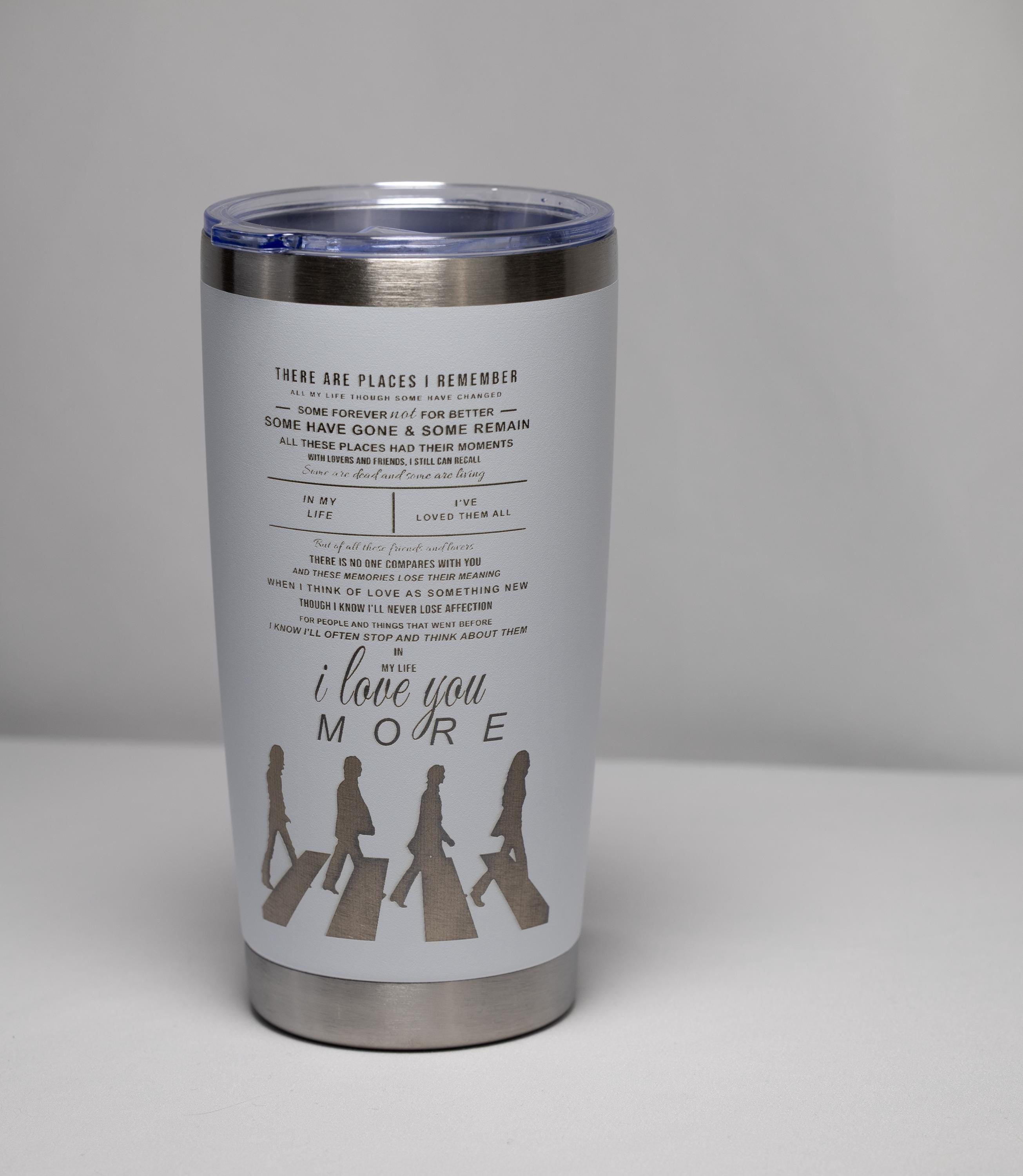 Romantic Music Tumbler – Classic Rock Love Song | Custom Color Stainless Steel Cup