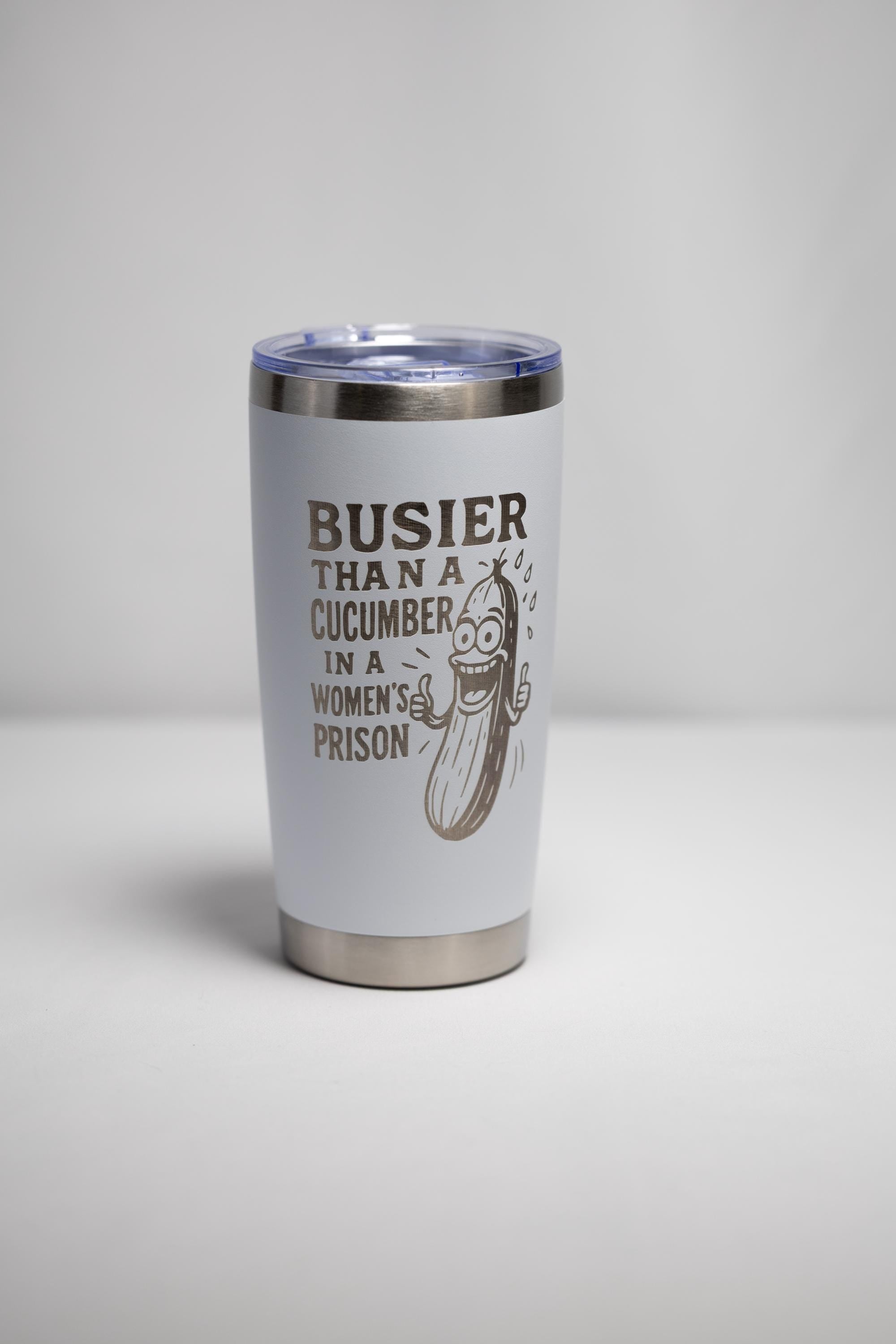 Laser Engraved Tumbler - 20 oz Stainless Steel Cup With Custom Color & Double Wall Insulation