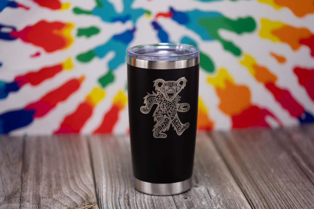 Grateful Dead Tumbler - 20oz Insulated Stainless Steel Travel Cup With Spill Resistant Lid