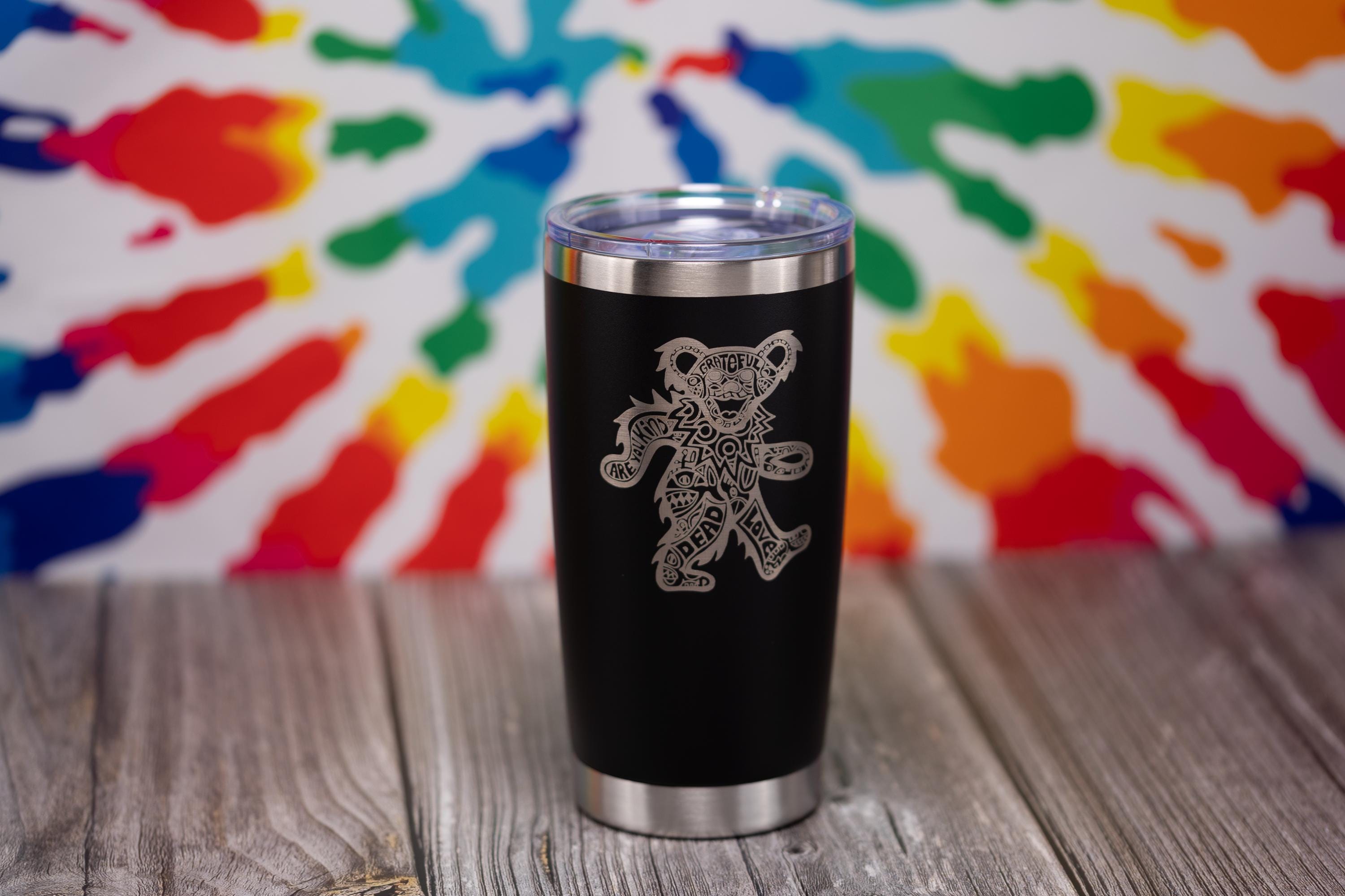 Grateful Dead Tumbler - 20oz Insulated Stainless Steel Travel Cup With Spill Resistant Lid