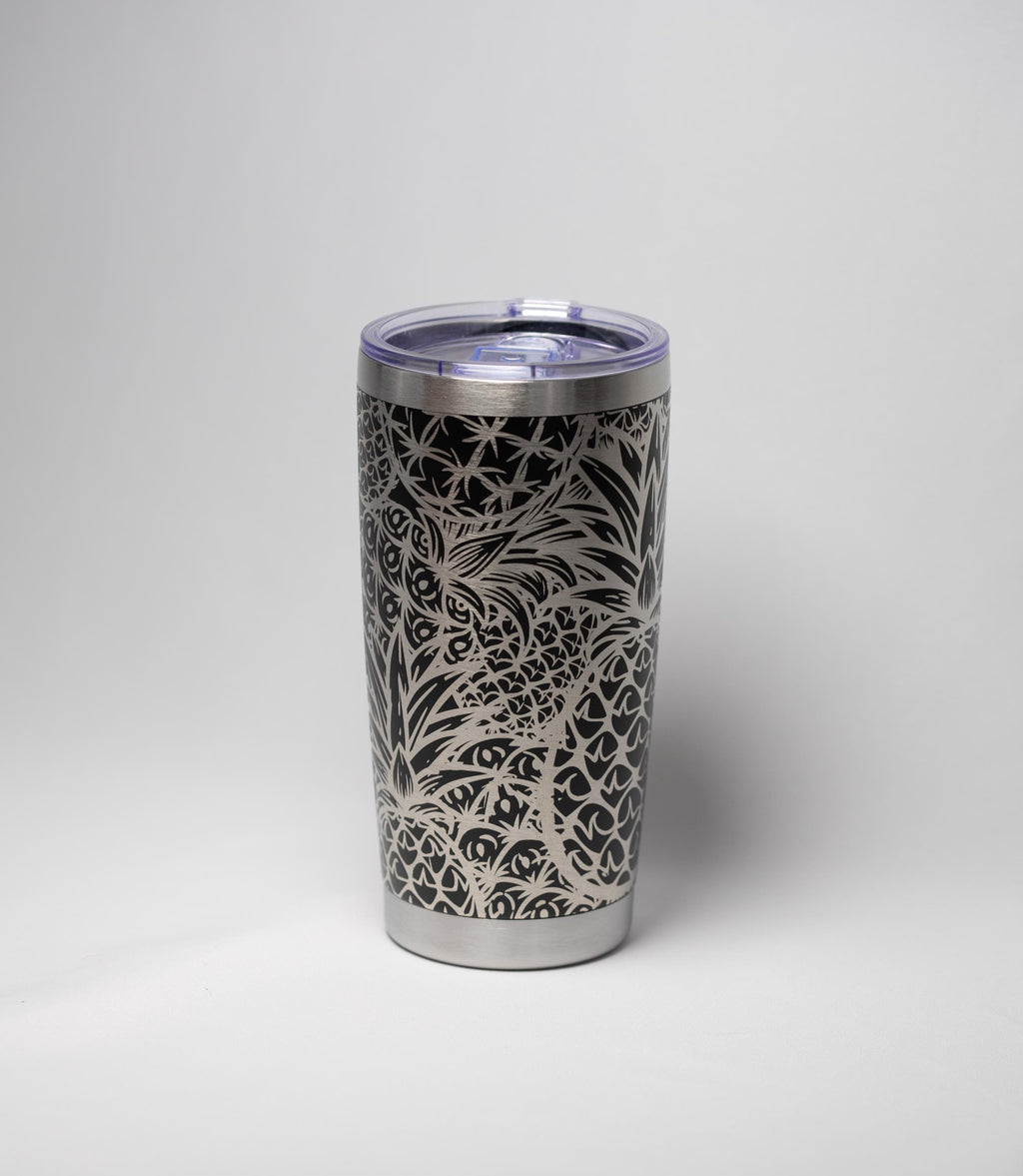 Travel Tumbler – Stainless Steel Cup With Pineapple Engraved Design, 20oz Insulated Drinkware