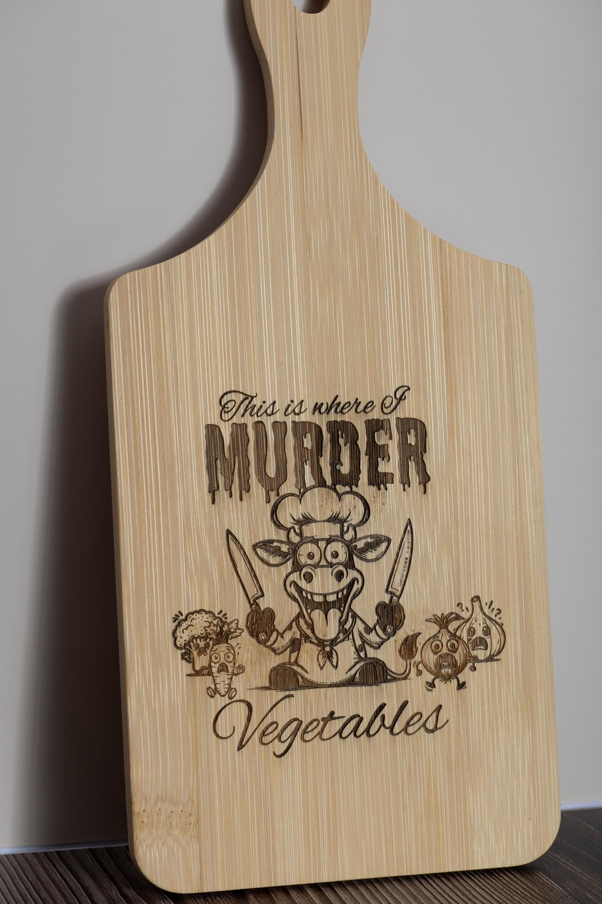 Bamboo Cutting Board – Funny Laser Engraved Board | Eco Friendly, Compact 5x11