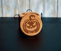 Halloween Pumpkin Coasters – Natural Cork Set | Laser Engraved Pumpkin Coaster Holder
