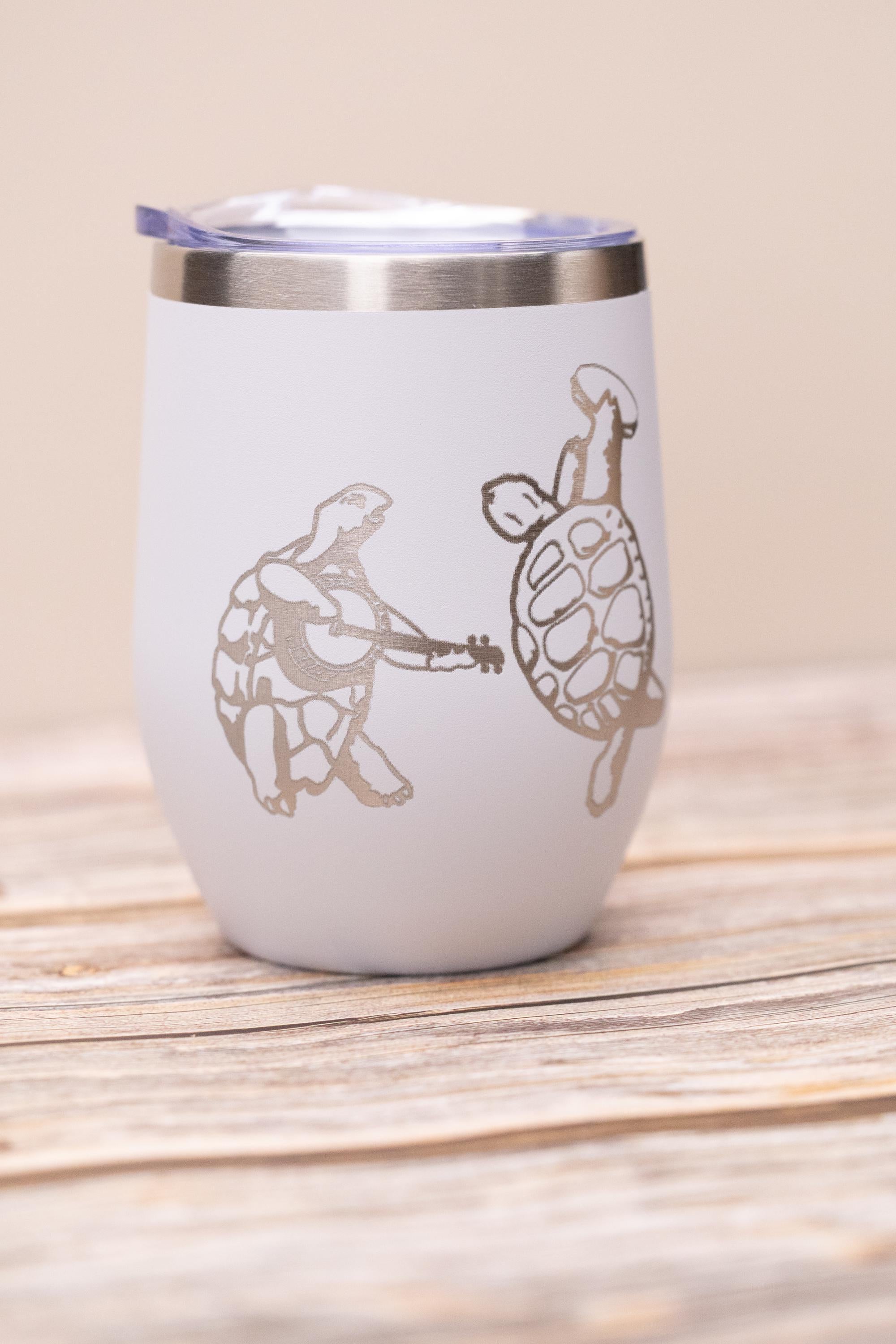 Music Fan Wine Tumbler - Insulated Stainless Steel Cup With Spill Resistant Lid