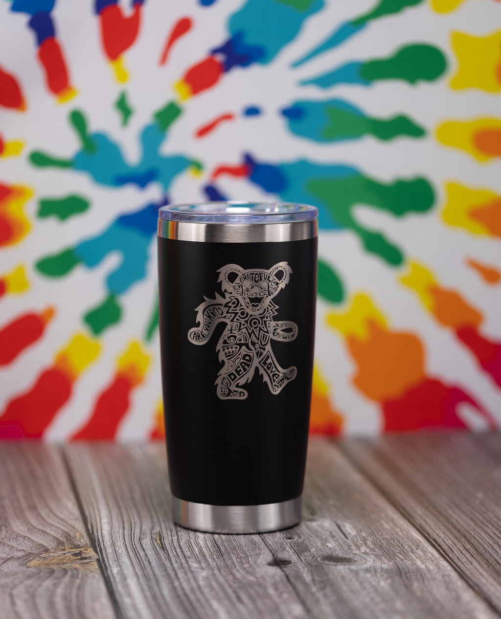 Grateful Dead Tumbler - 20oz Insulated Stainless Steel Travel Cup With Spill Resistant Lid