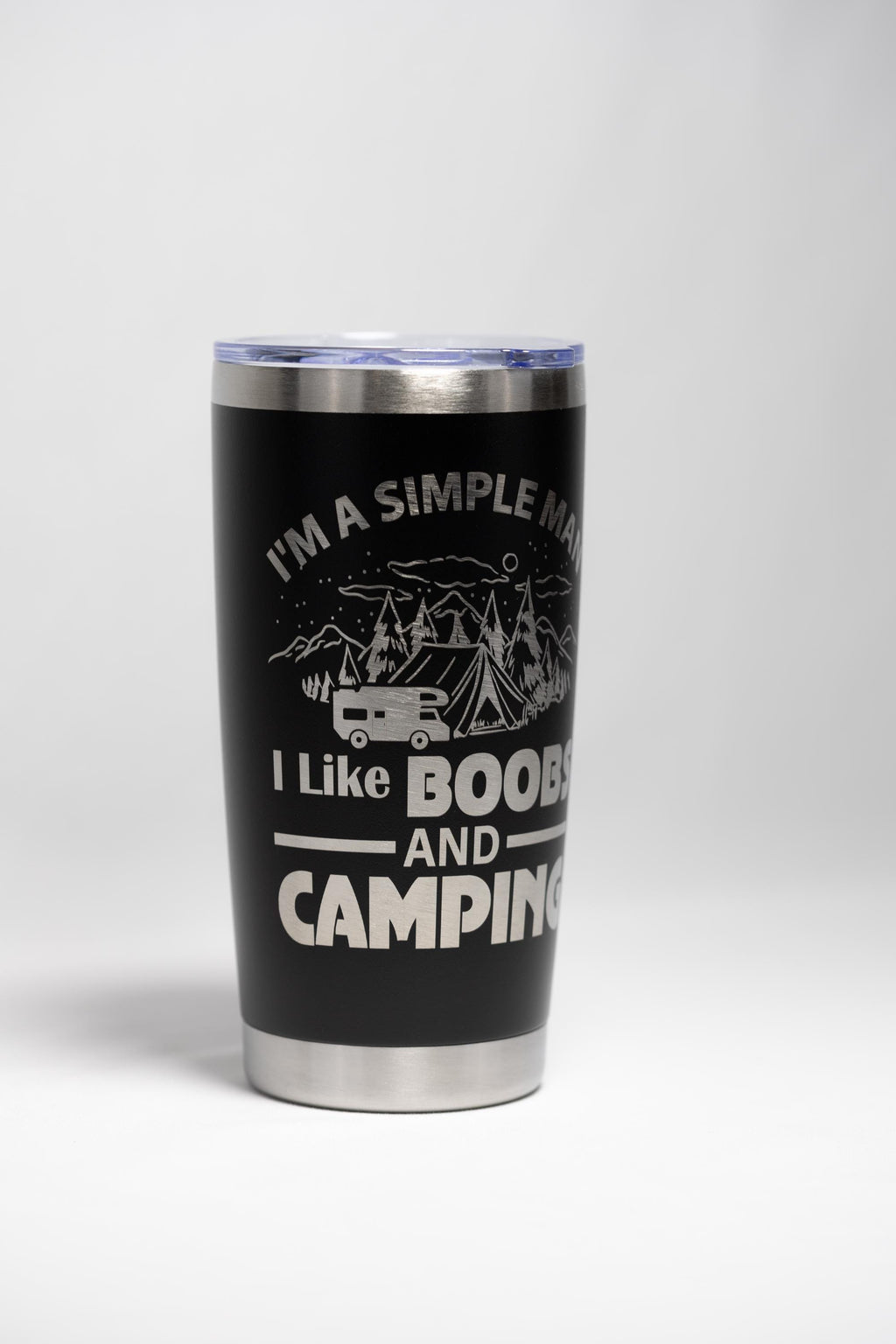 Stainless Steel Tumbler – Funny Camping Drinkware | 20 oz Double Wall Cup
