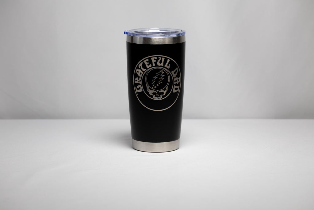 Grateful Dad Tumbler - 20 oz Stainless Steel Cup with Laser Engraved Design