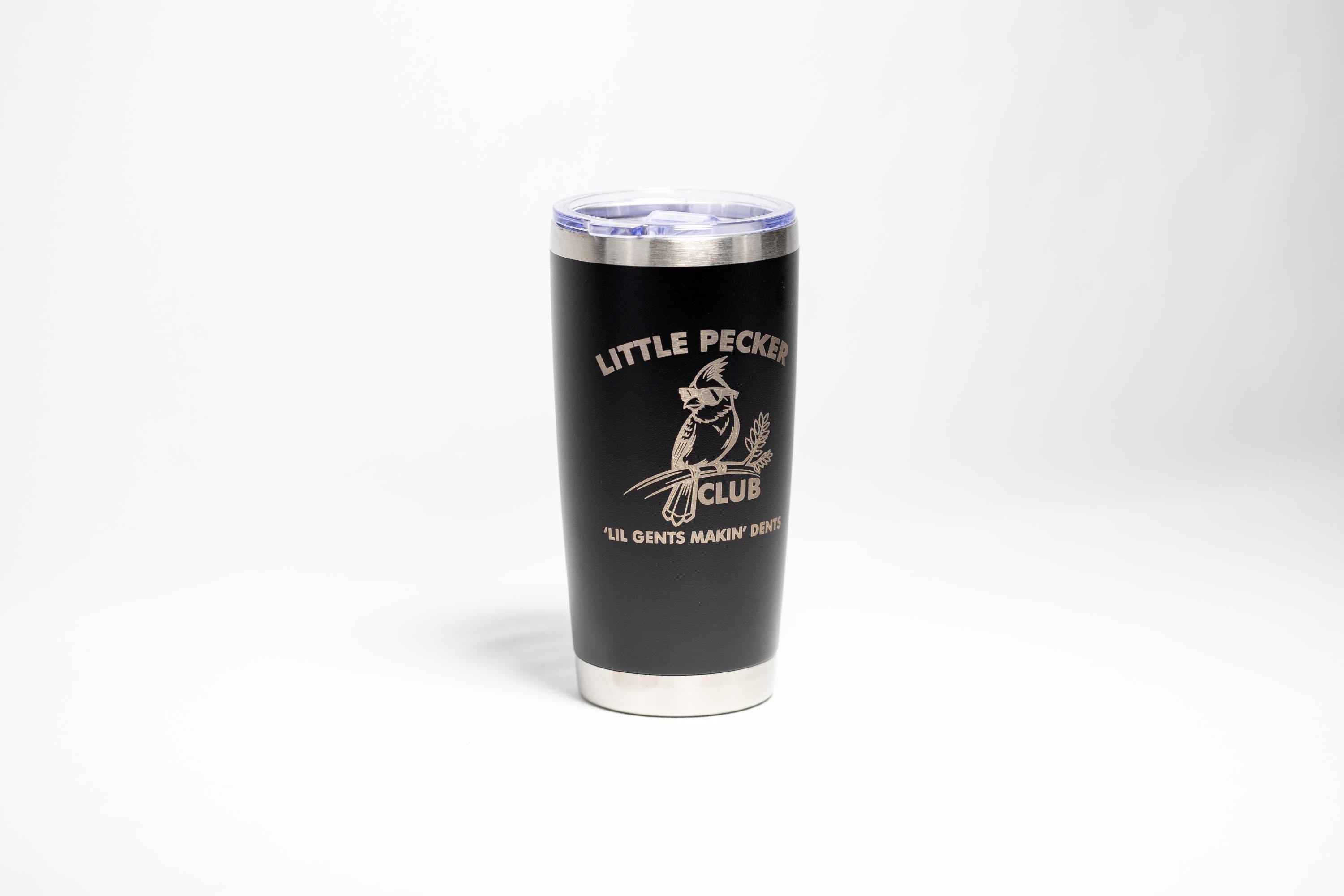 Laser Engraved Tumbler - Little Pecker Club 20 oz Stainless Steel Cup With Double Wall Insulation