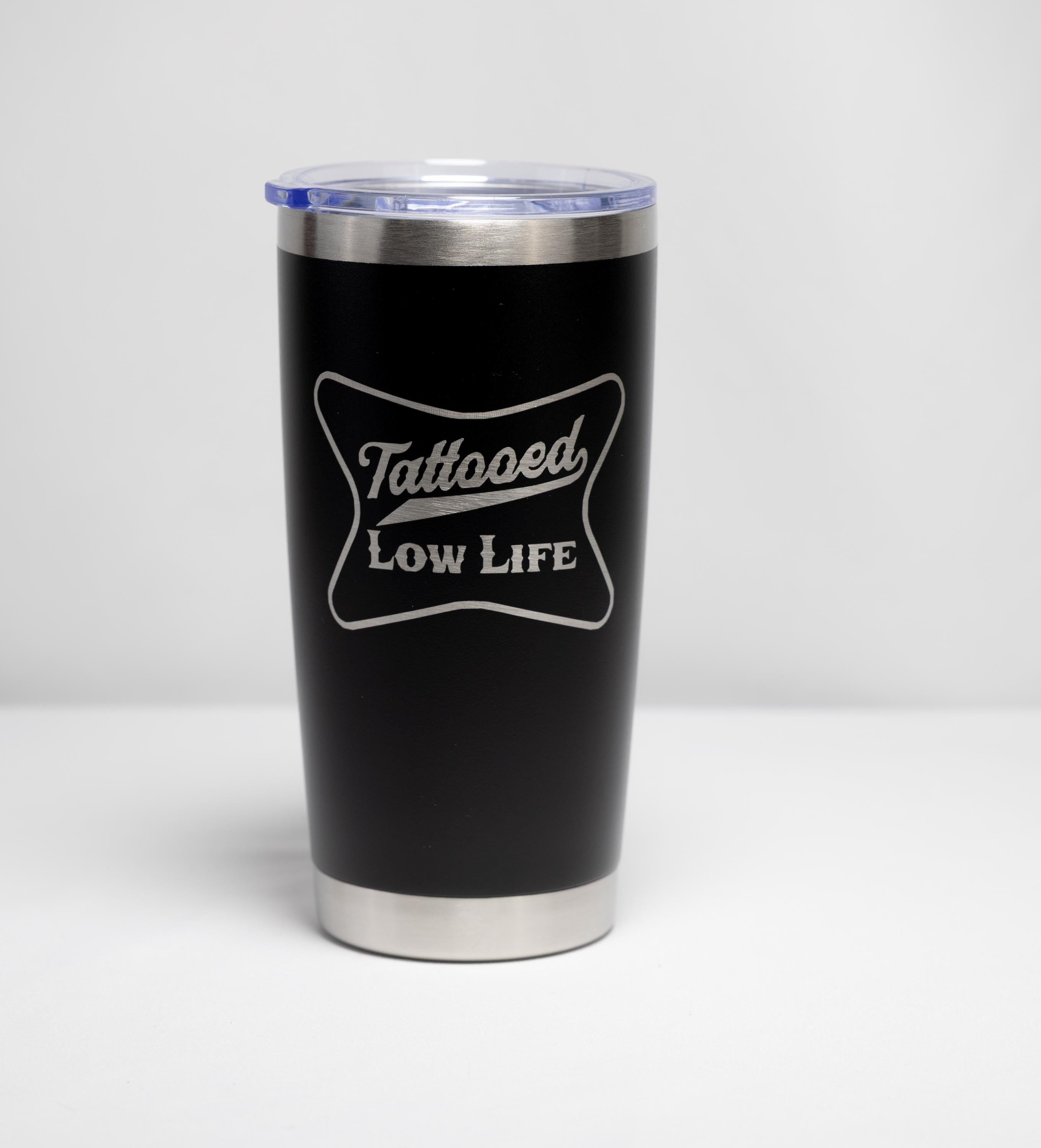 Tattooed Lowlife Tumbler - 20 oz Stainless Steel | Custom Color, Laser Engraved Cup