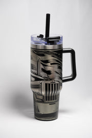Semi Truck Travel Tumbler - 40oz Stainless Steel | Laser Engraved, Double Wall Insulation