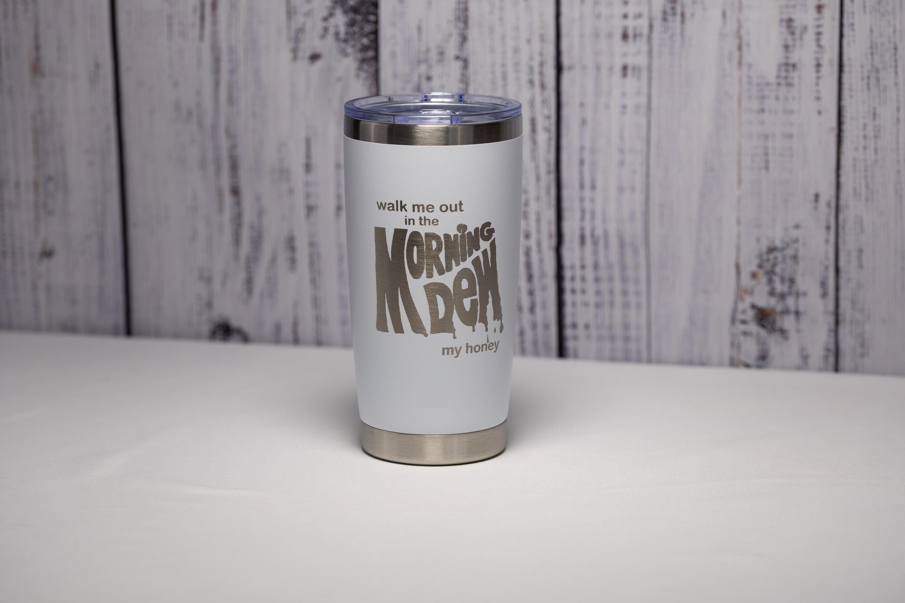 Engraved Steel Tumbler – Custom Powder Coated 20 oz Stainless Steel Cup