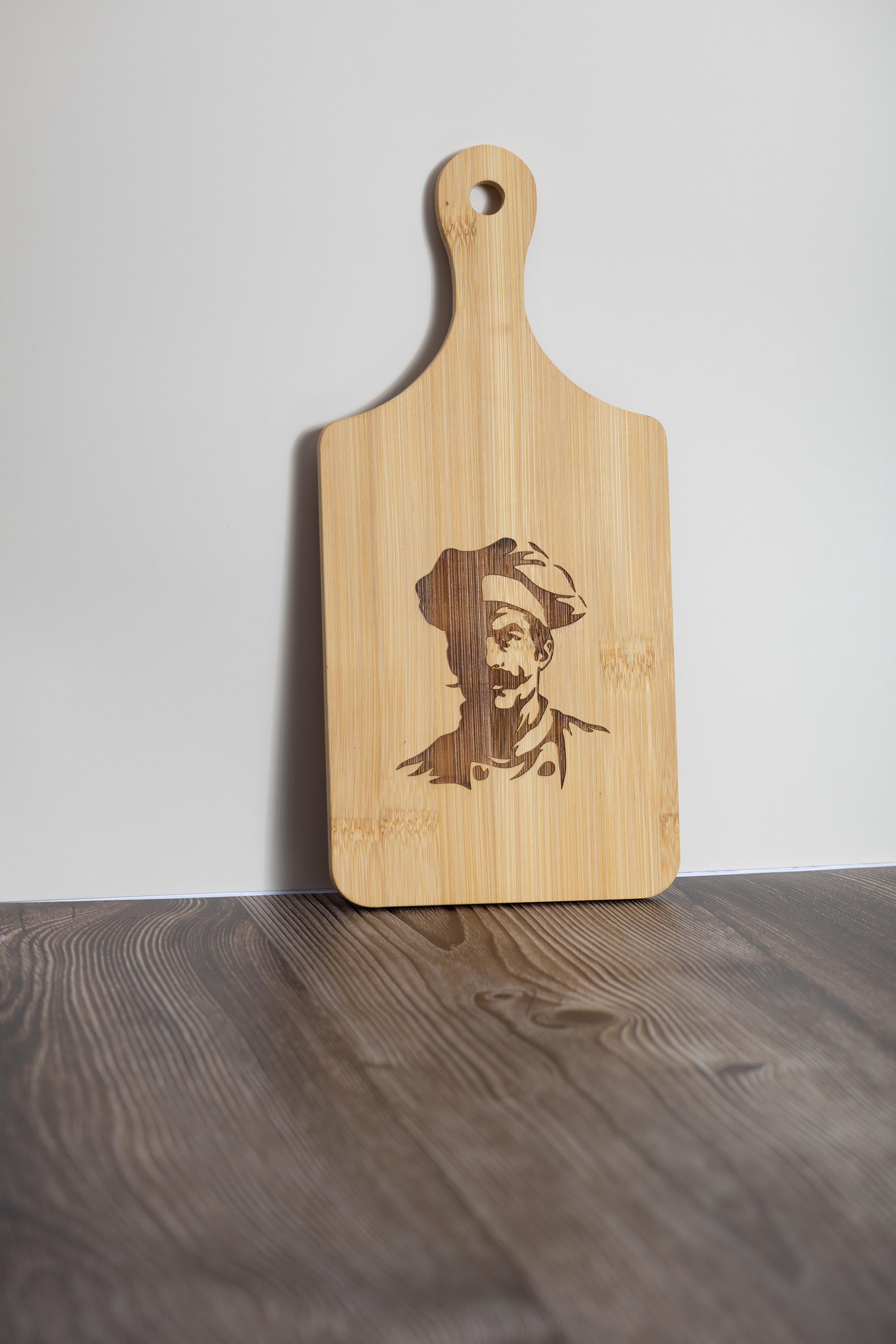 Bamboo Cutting Board – Chef Cutting Board, Laser Engraved, Compact 5x11