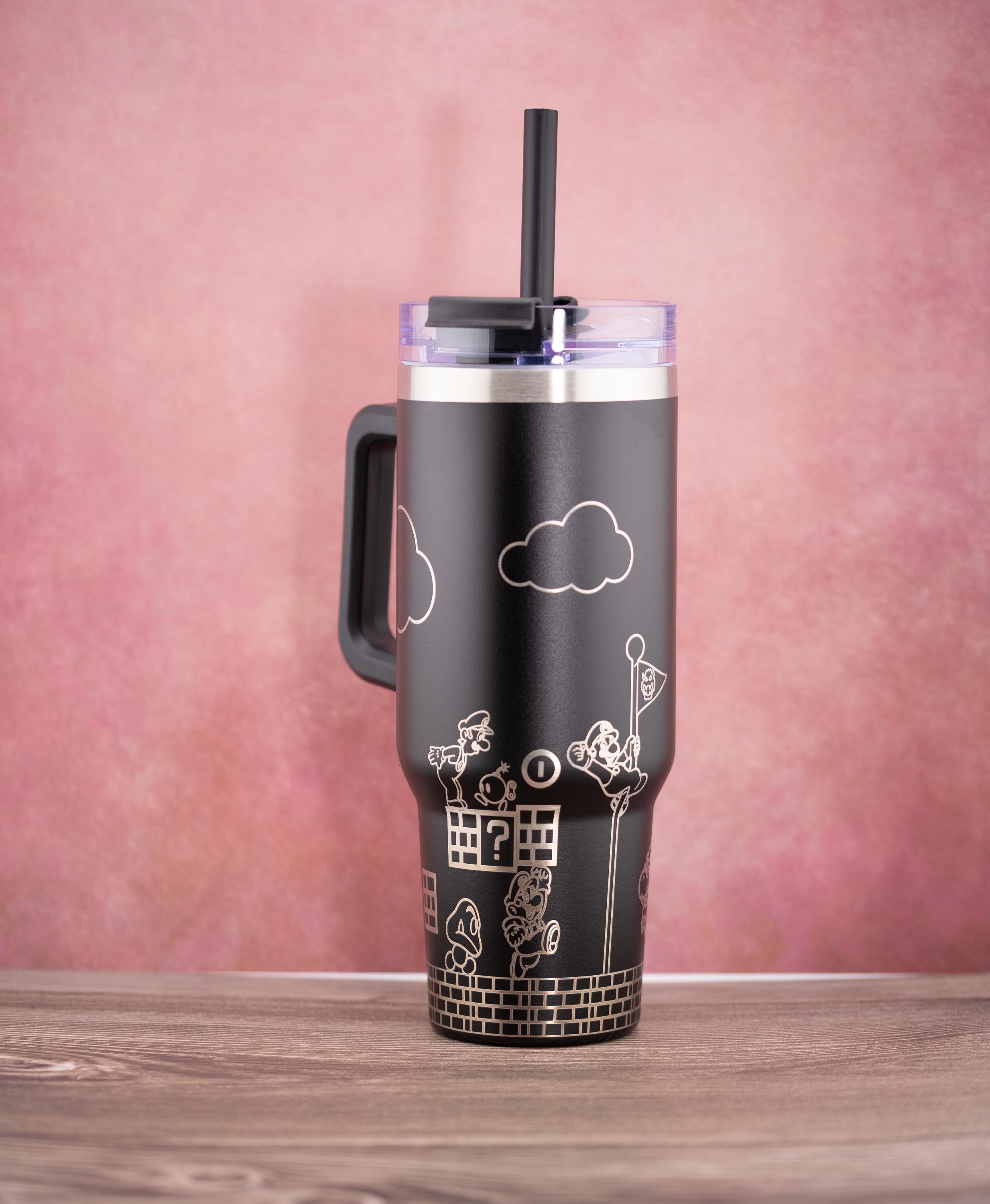 Mario Brothers Tumbler – 40oz Insulated Stainless Steel Cup | Retro Gaming Gift