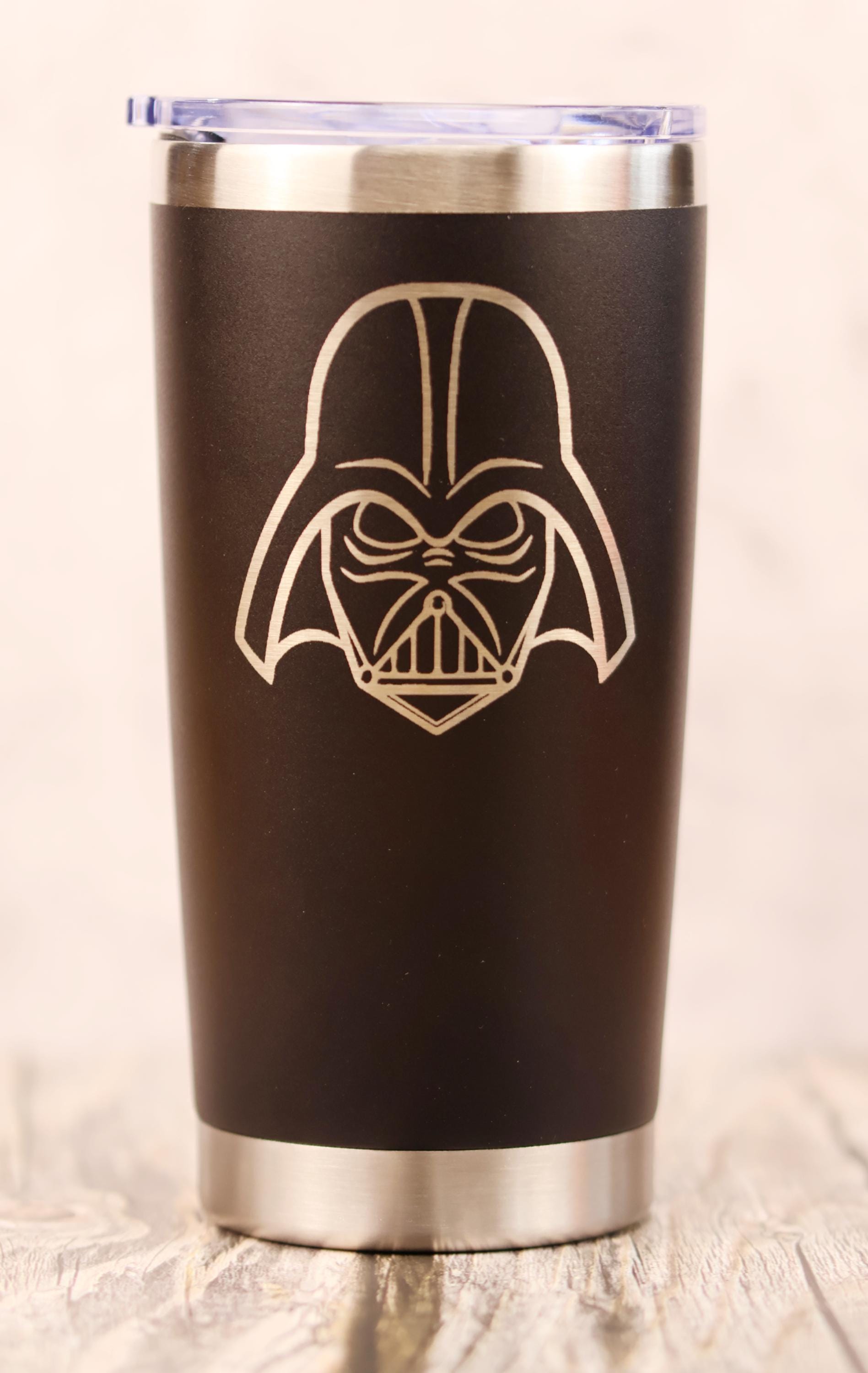 Darth Vader Travel Tumbler – 20oz Vacuum Insulated Stainless Steel Cup with Laser Engraving