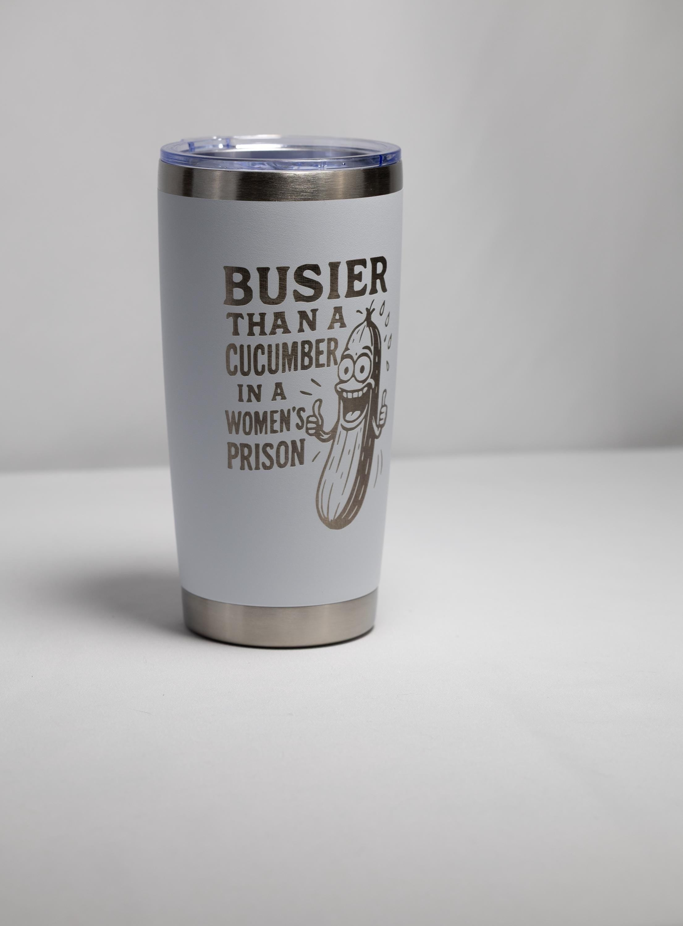 Laser Engraved Tumbler - 20 oz Stainless Steel Cup With Custom Color & Double Wall Insulation