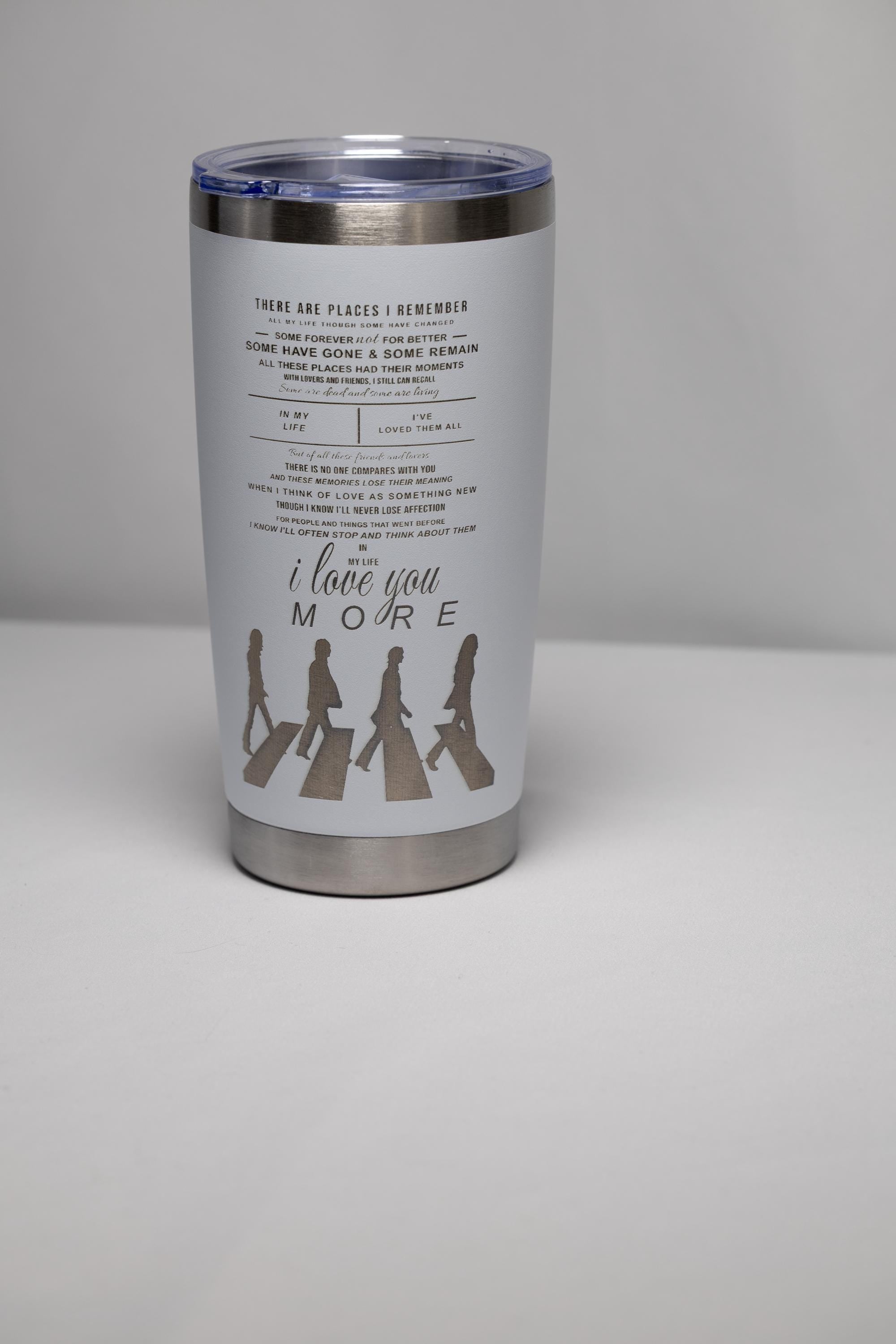 Romantic Music Tumbler – Classic Rock Love Song | Custom Color Stainless Steel Cup