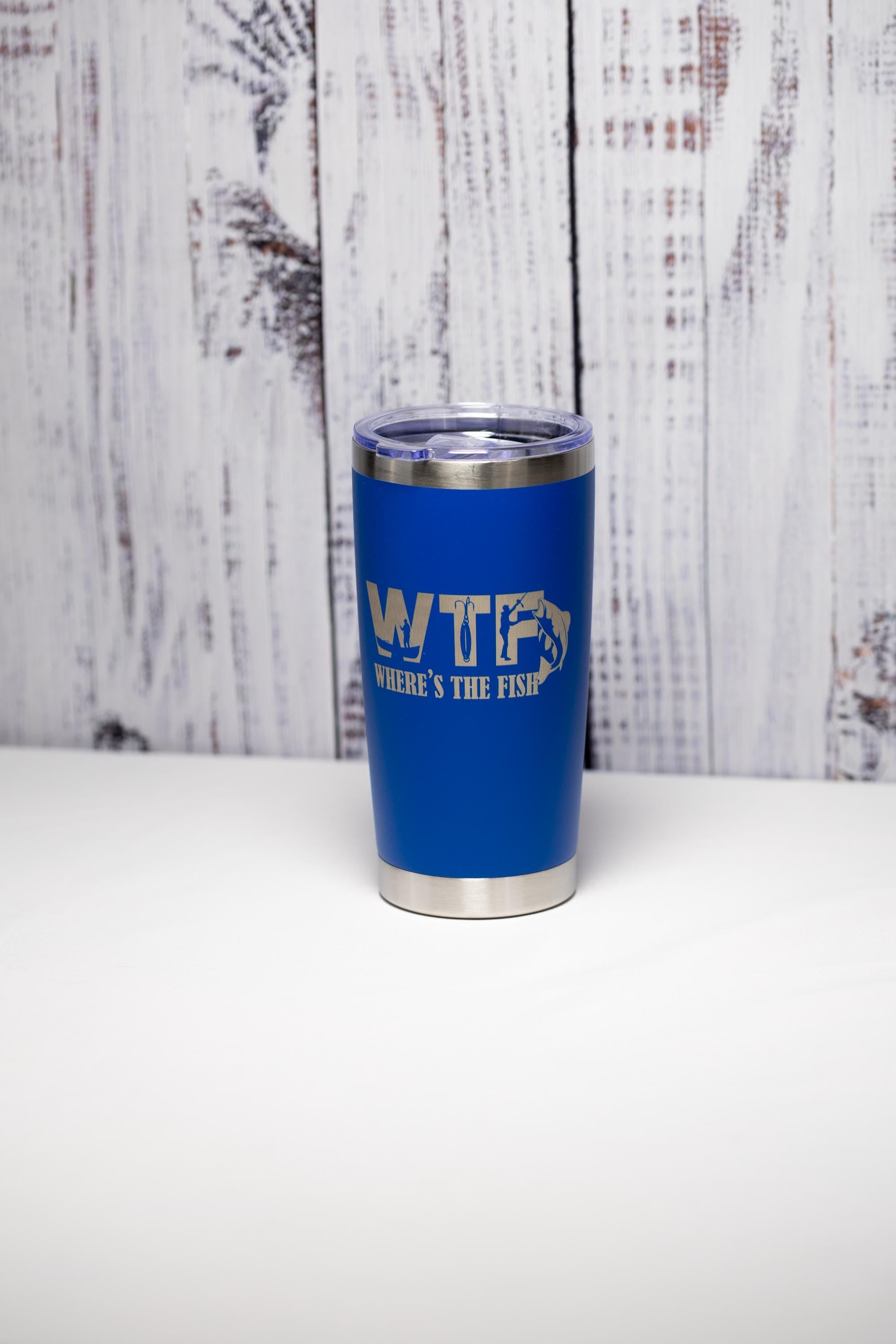 Fishing Tumbler – Custom Engraved Stainless Steel Cup With Powder Coated Finish