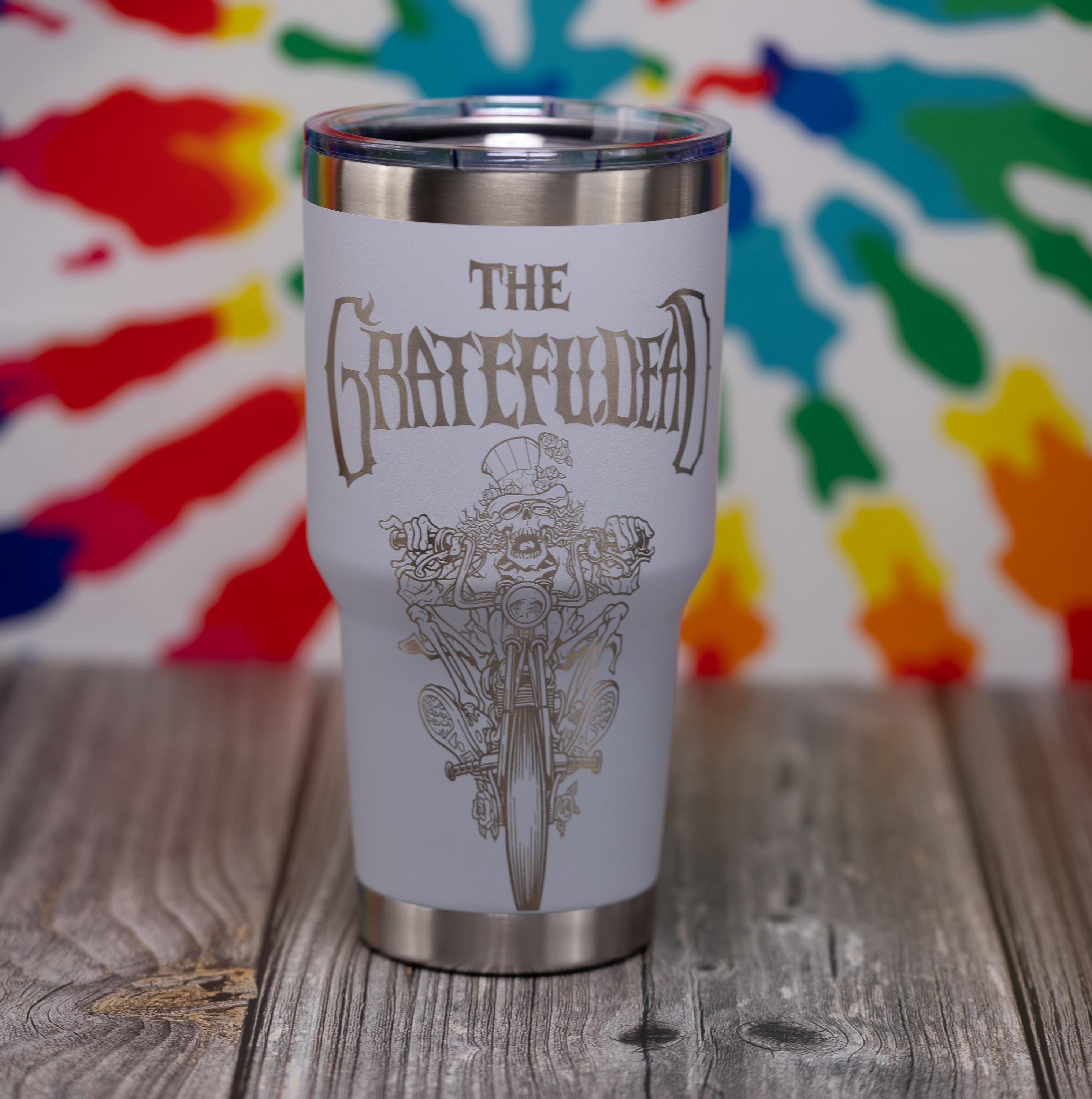 Insulated Steel Tumbler – Grateful Dead Uncle Sam Biker 30oz Double Wall Drinkware