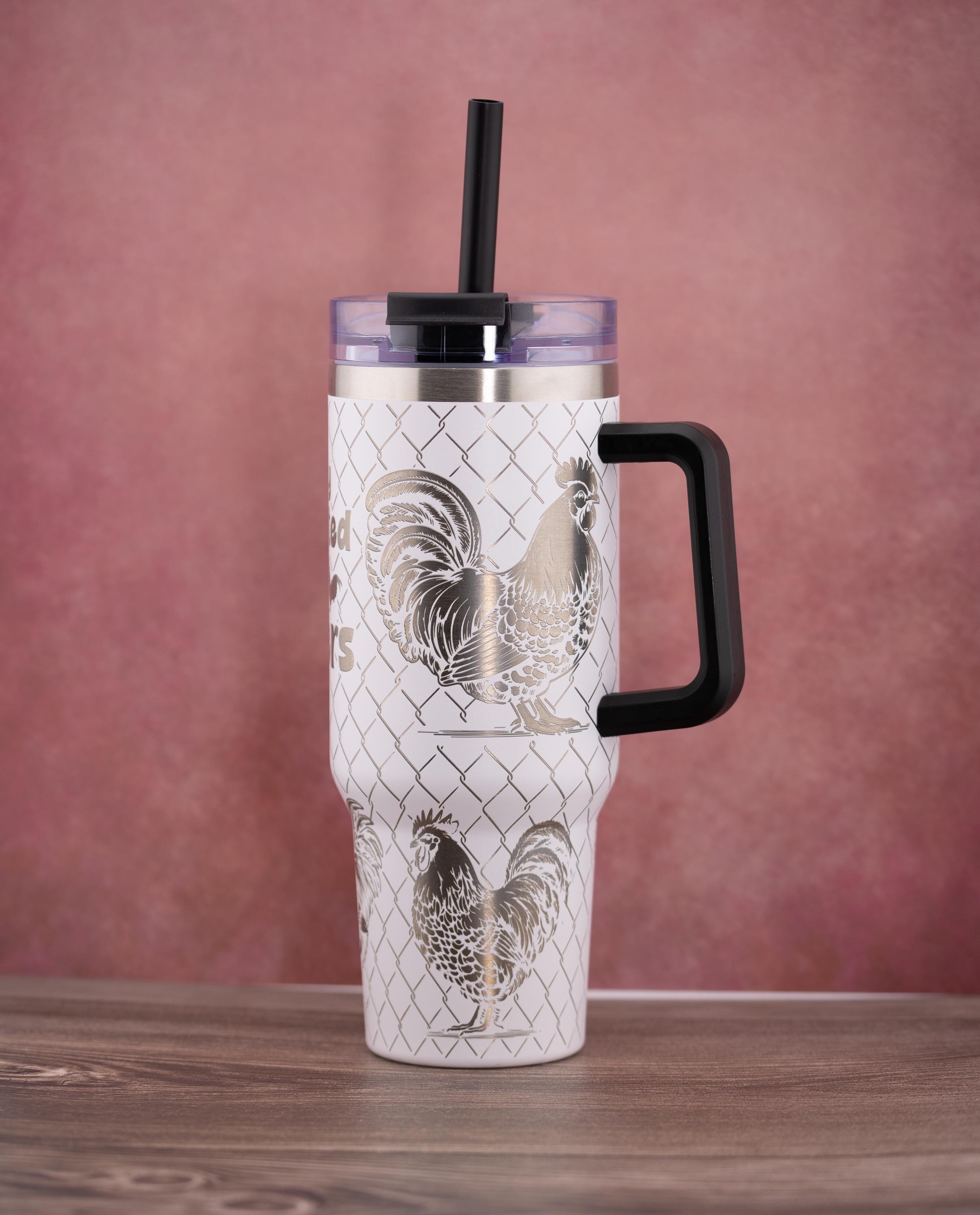 40oz Stainless Steel Tumbler - Double Wall Insulated Drink Cup with Straw Lid